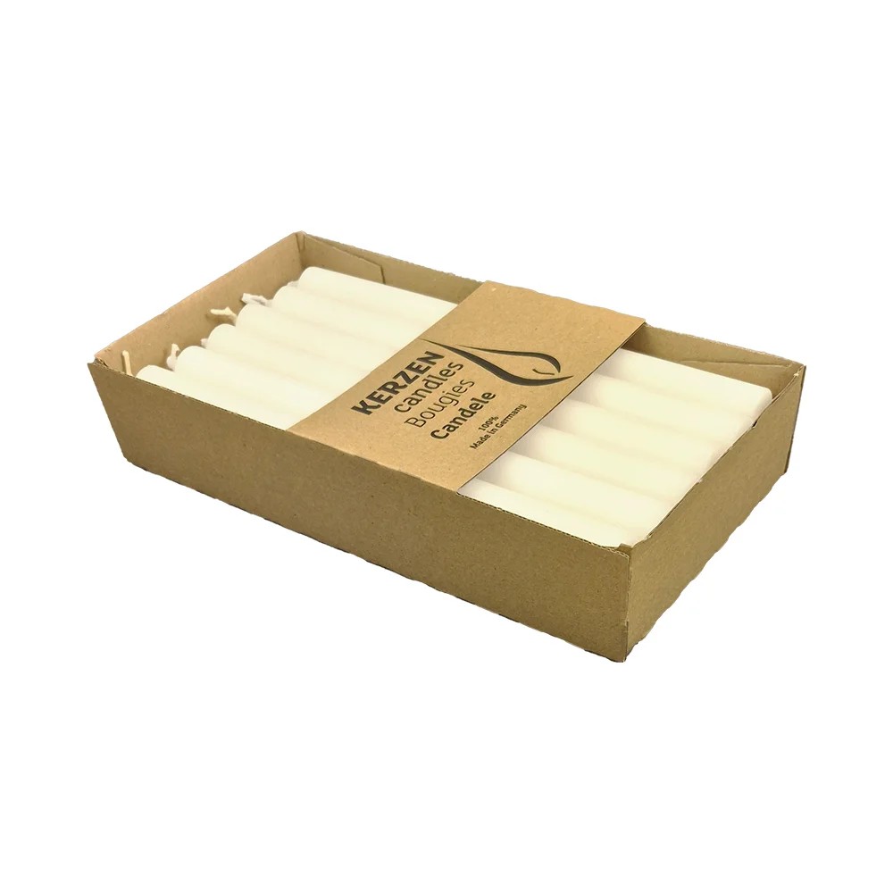 Wenzel Rustic Stabkerze 250x22 mm Sp    ohne KonusVE 12 Stk   wollweiss Kerzen & Kerzenhalter