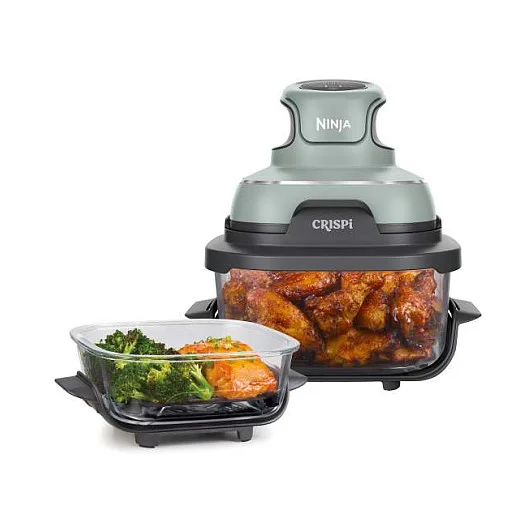 Ninja FN101EUSG CRISPi 4 in 1 Tragbare Glas Heissluftfritteuse Sage Kuechenkleingeraete