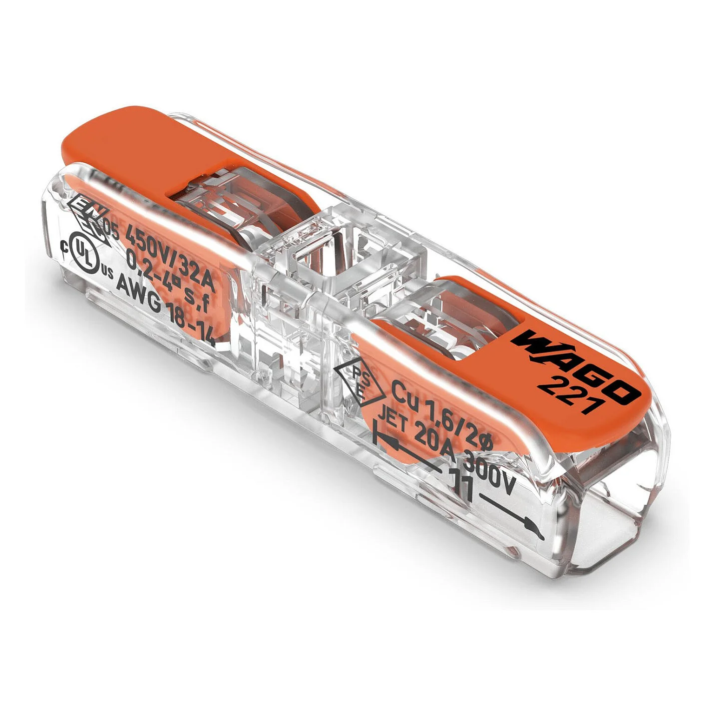 WAGO Serie 221 Durchgangsverbinder 2x4mm 60 Stueck Kabelverbinder Smart Home