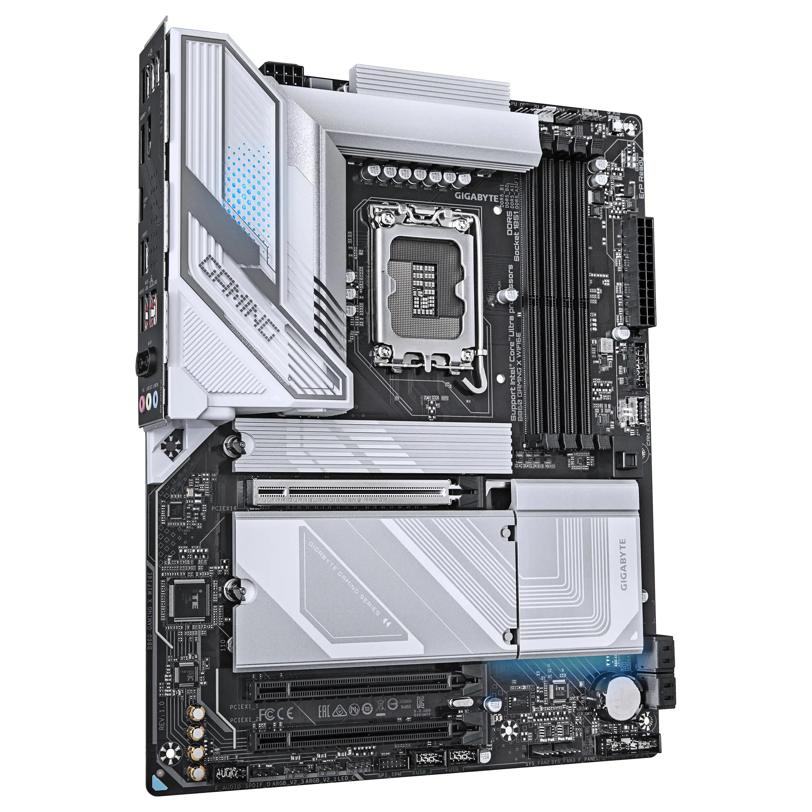 GIGABYTE B860 GAMING X WIFI6E Mainboard   Intel Core Ultra CPUs  12 1 2 1 Phasen VRM  bis zu 9066MHz DDR5  1xPCIe 5 0   2xPCIe 4 0 M 2  2 5 GbE LAN  WIFI 6E  USB4 PC-Zubehoer