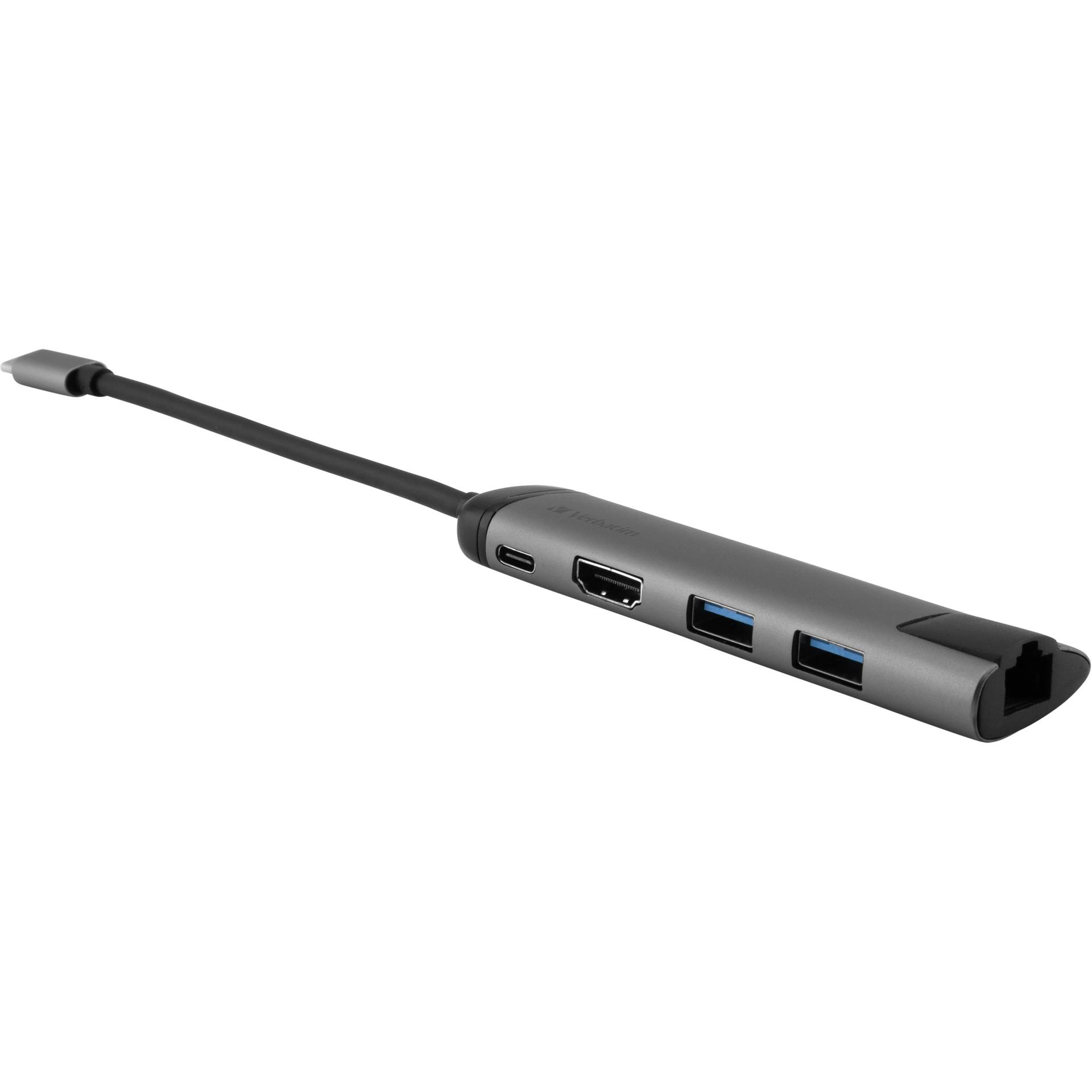 Verbatim 49141 laptop dockingstation   portreplikator USB 3 2 Gen 1  3 1 Gen 1  Type C Schwarz  Silber Akkus Powerbanks & Kabel