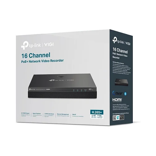 TP Link VIGI NVR2016H 16MP Netzwerk Videorekorder NVR Schwarz