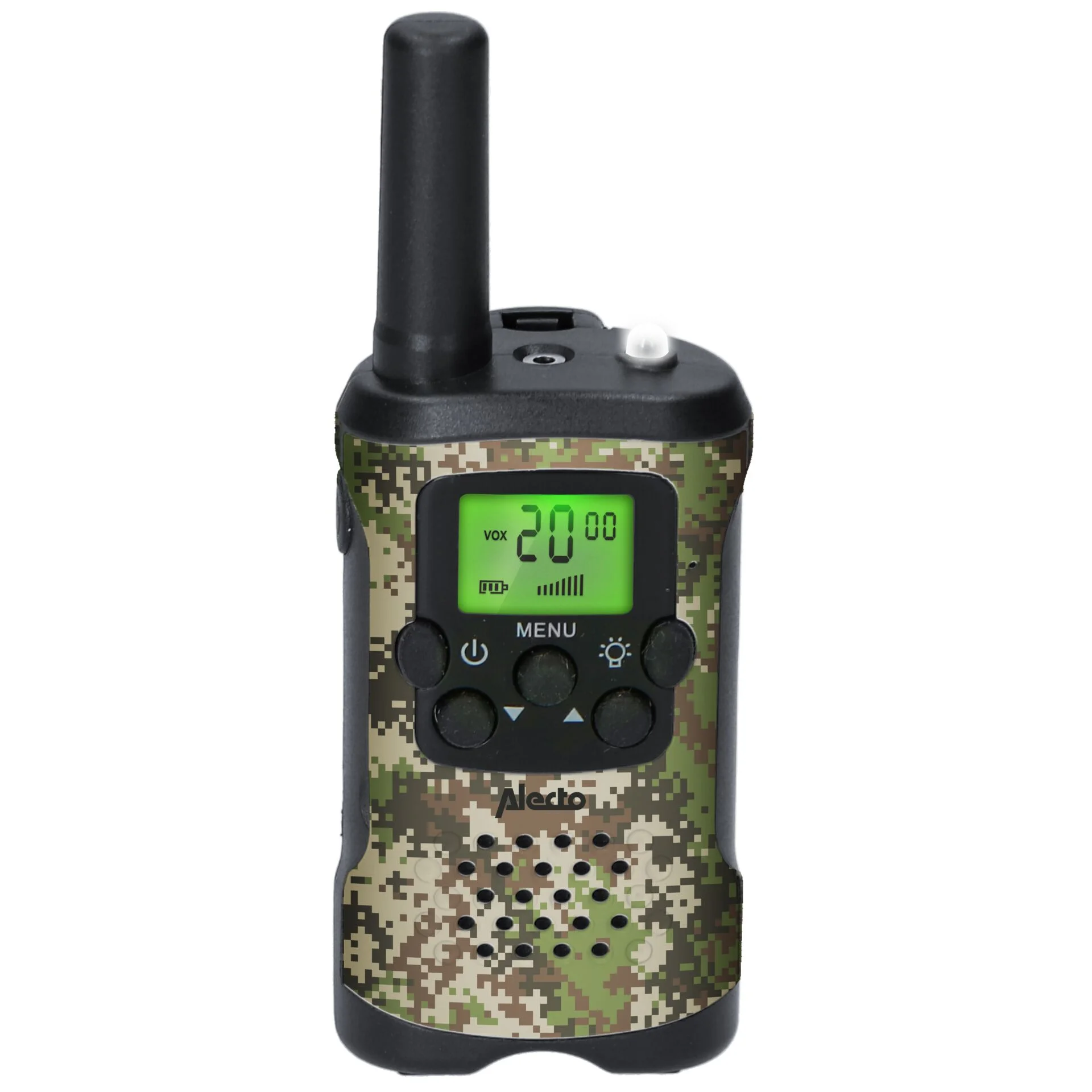 Alecto Walkie Talkie 2er Set fuer Kinder  7 km Reichw   camoufl  Elektronikspielzeug