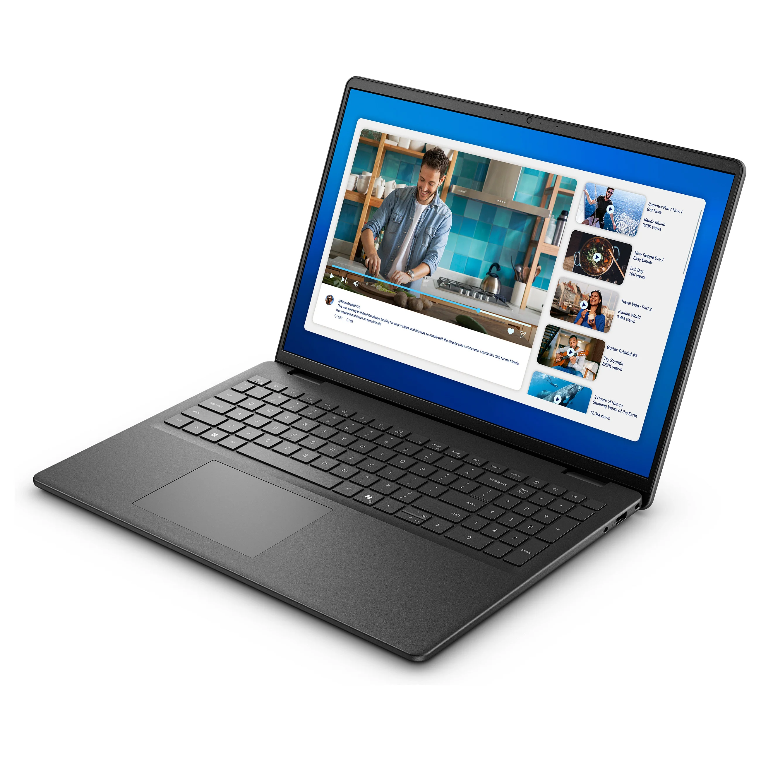 DELL DC16250 Intel Core 5 120U Laptop 40 6 cm  16   Full HD  16 GB DDR5 SDRAM 512 GB SSD Wi Fi 6  802 11ax  Windows 11 Pro Deutsch Schwarz Notebooks & E-Book Reader