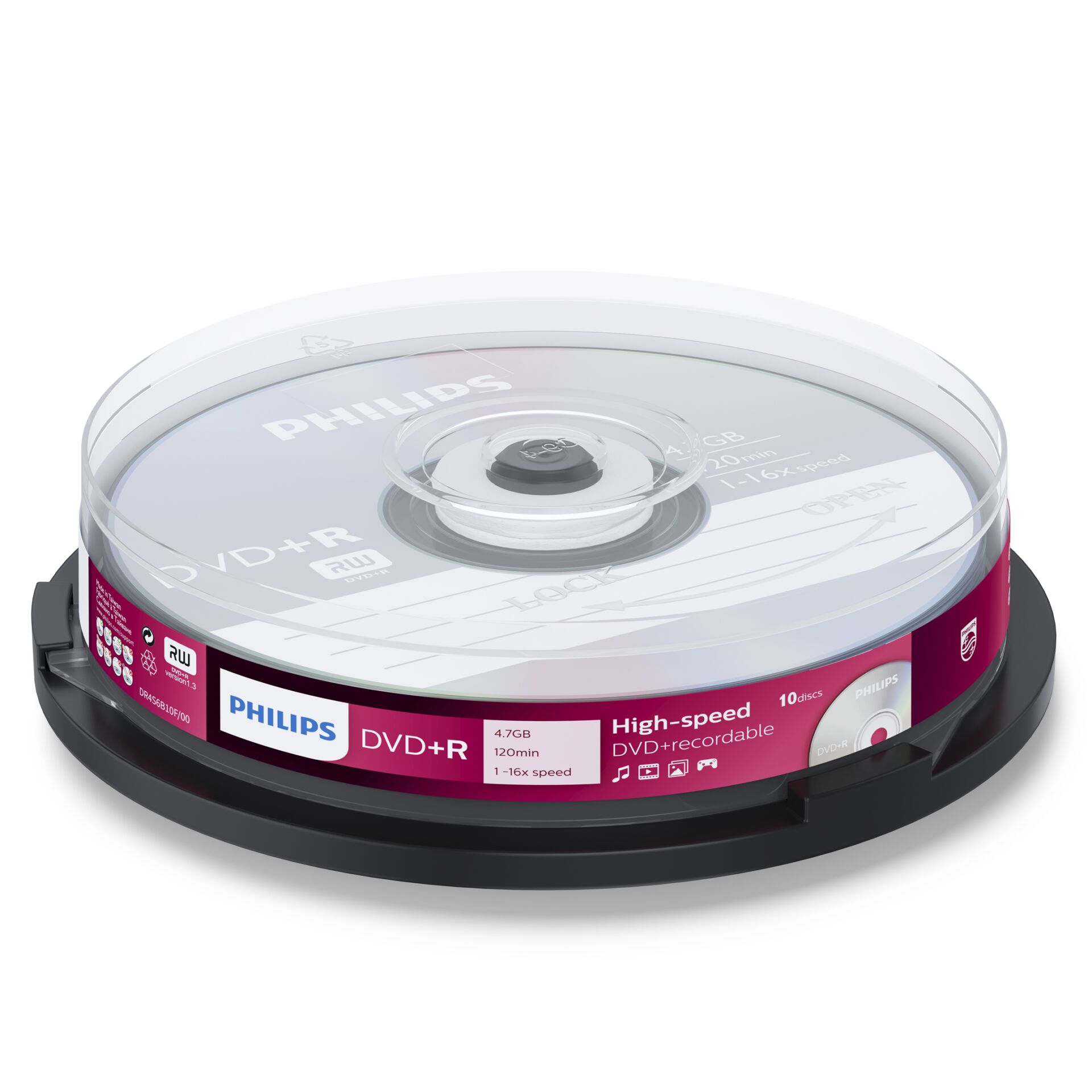 Philips DVD R DR8I8B25F 00 Speichermedien