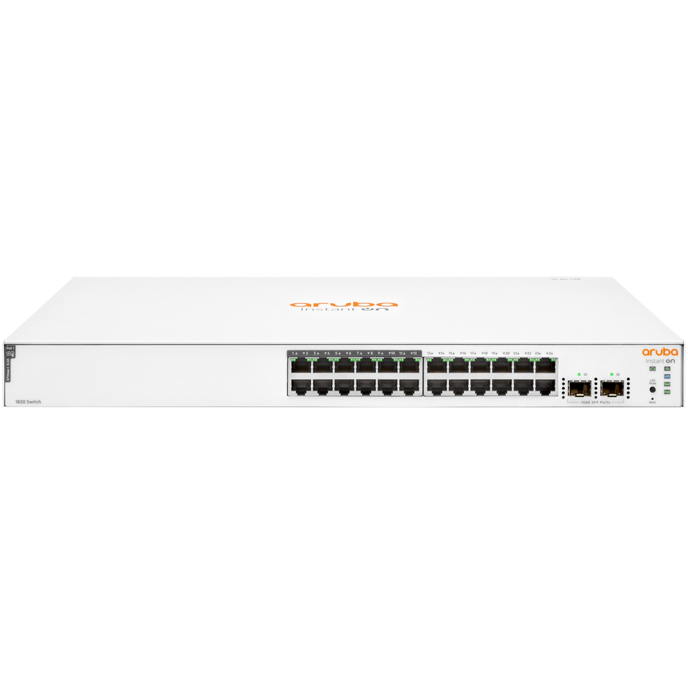 HP Aruba 1830 24G Switch   24 Ports   2 SFP   PoE    Rackmount   Managed Switches