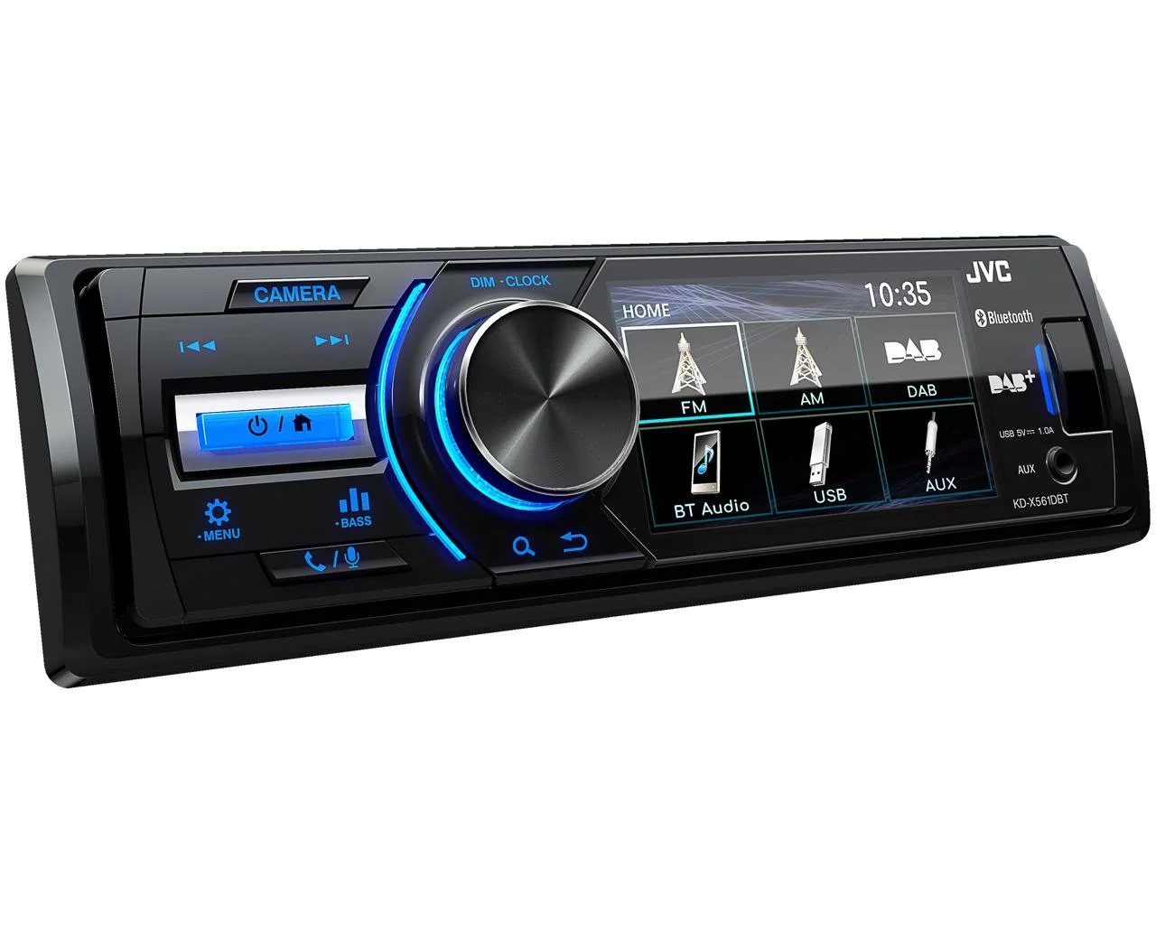 JVC KD X561DBT Auto Media Receiver Schwarz  Blau 180 W Bluetooth PC-Zubehoer