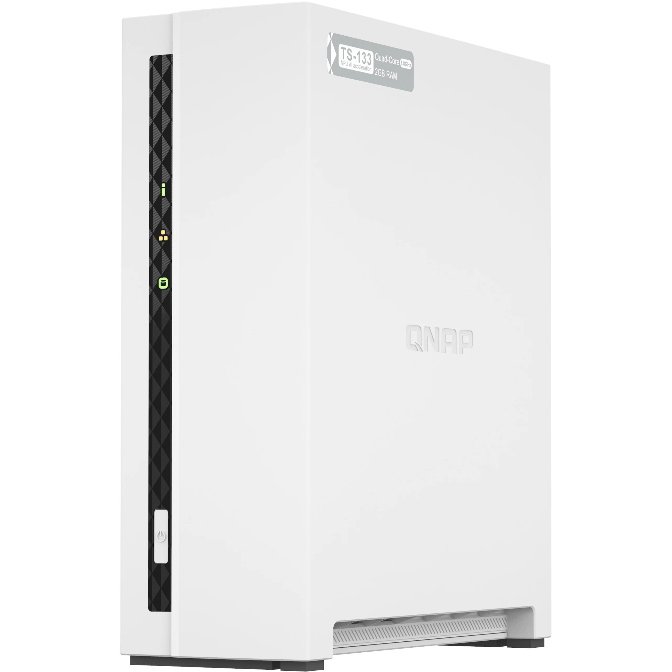 QNAP TS 133 NAS   Speicherserver Tower Cortex A55 2 GB DDR4 0 TB QNAP Turbo System Weiss Speichermedien