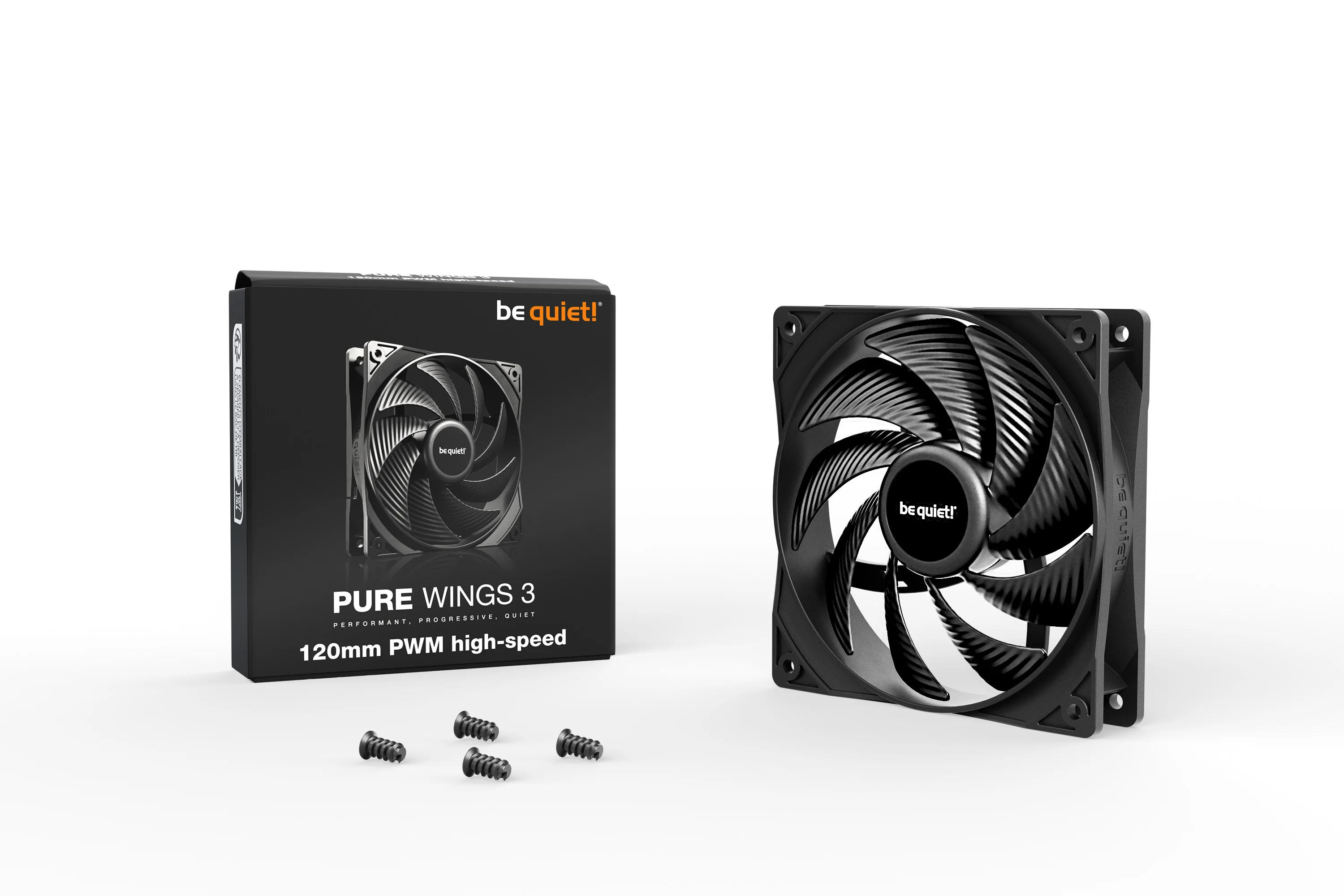 be quiet  Pure Wings 3 120mm PWM high speed Computergehaeuse Ventilator 12 cm Schwarz 1 Stueck e  PC-Zubehoer