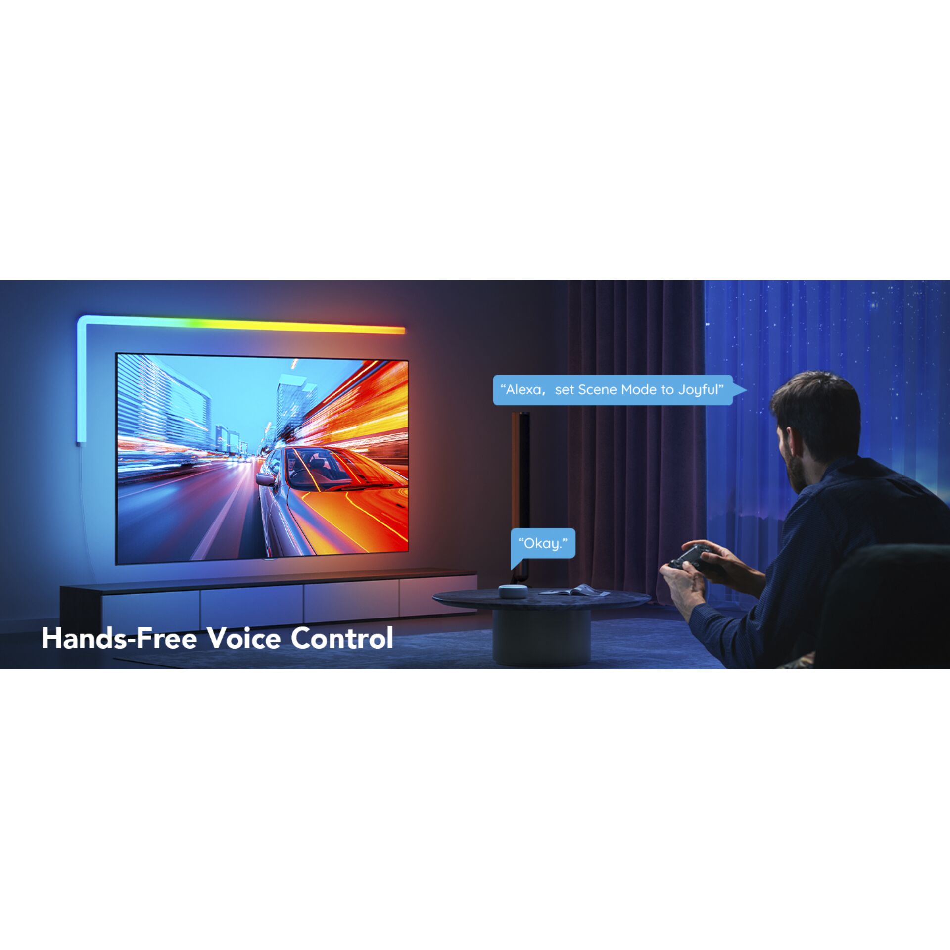 Govee Glide RGBIC Y Lights LED Wandleuchte Wi Fi Bluetooth 72W Farbwechsel Lightstrips