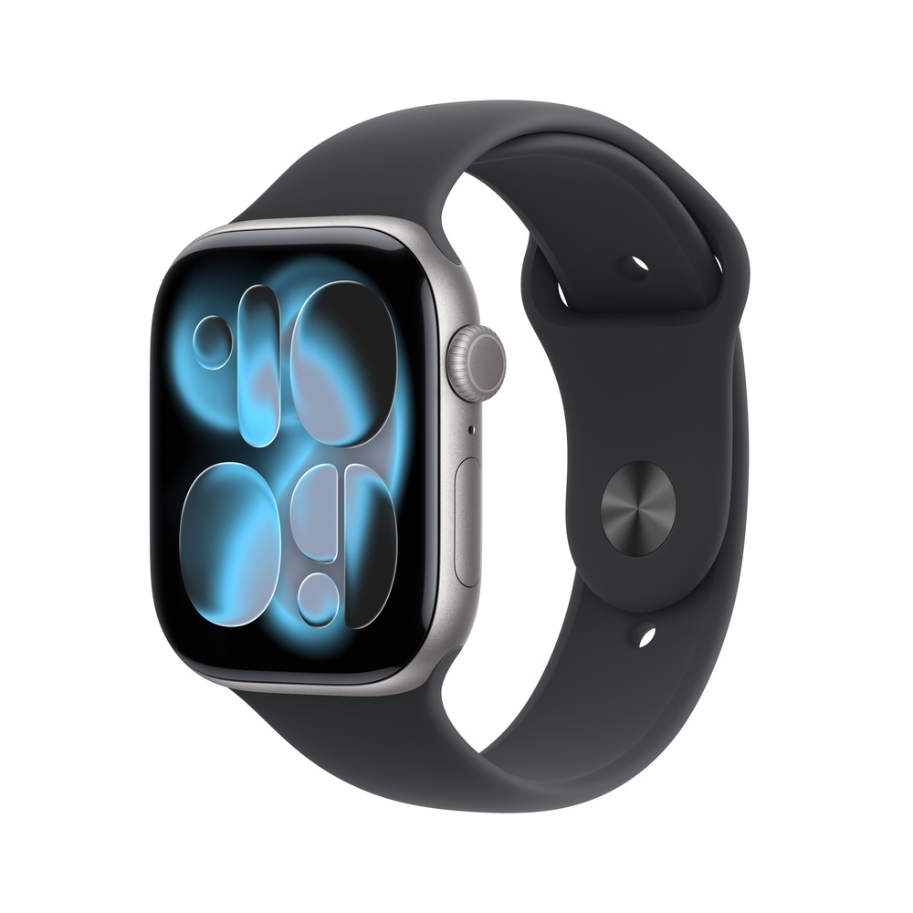 Apple watch series 11 alu  space grau  gps cellular  46 mm  sportarmband schwarz s m Smartwatches & Fitnesstracker