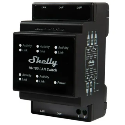 Shelly Relais Switch 5 Ports 10 100 Mbit Smart Home Zubehoer