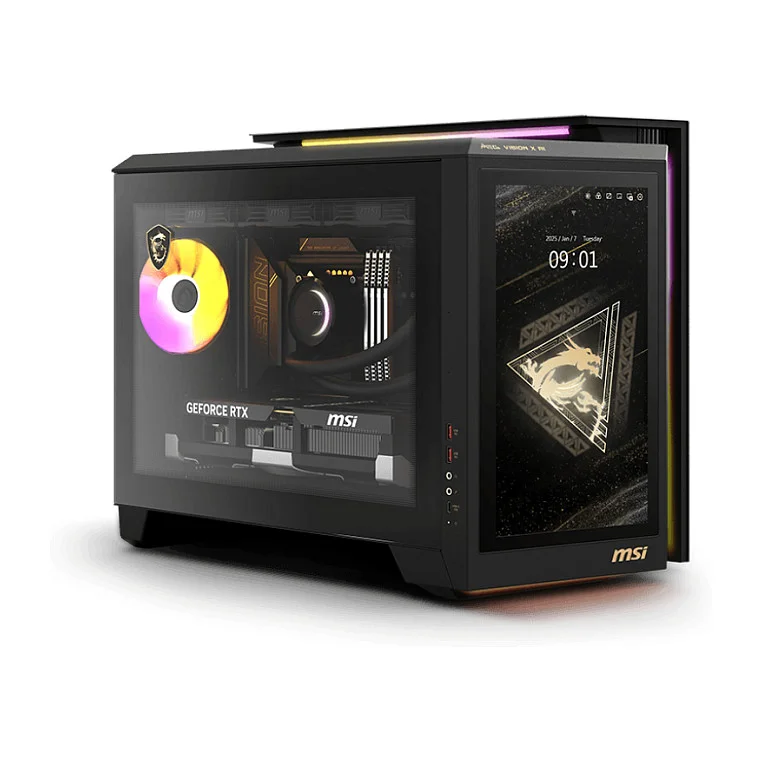 MSI MEG Vision X AI 2NVV7 009AT Intel Core Ultra 7 265K 32 GB DDR5 SDRAM 2 TB SSD NVIDIA GeForce RTX 5080 Windows 11 Home Desktop PC Schwarz PC-Zubehoer