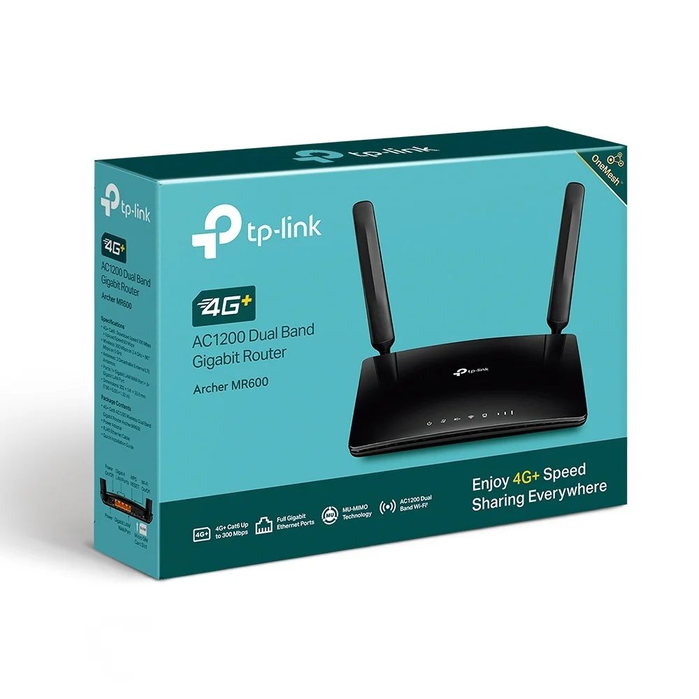 TP Link MR600 LTE Router 300 Mbit s 4G 3G Dual Band WiFi Schwarz