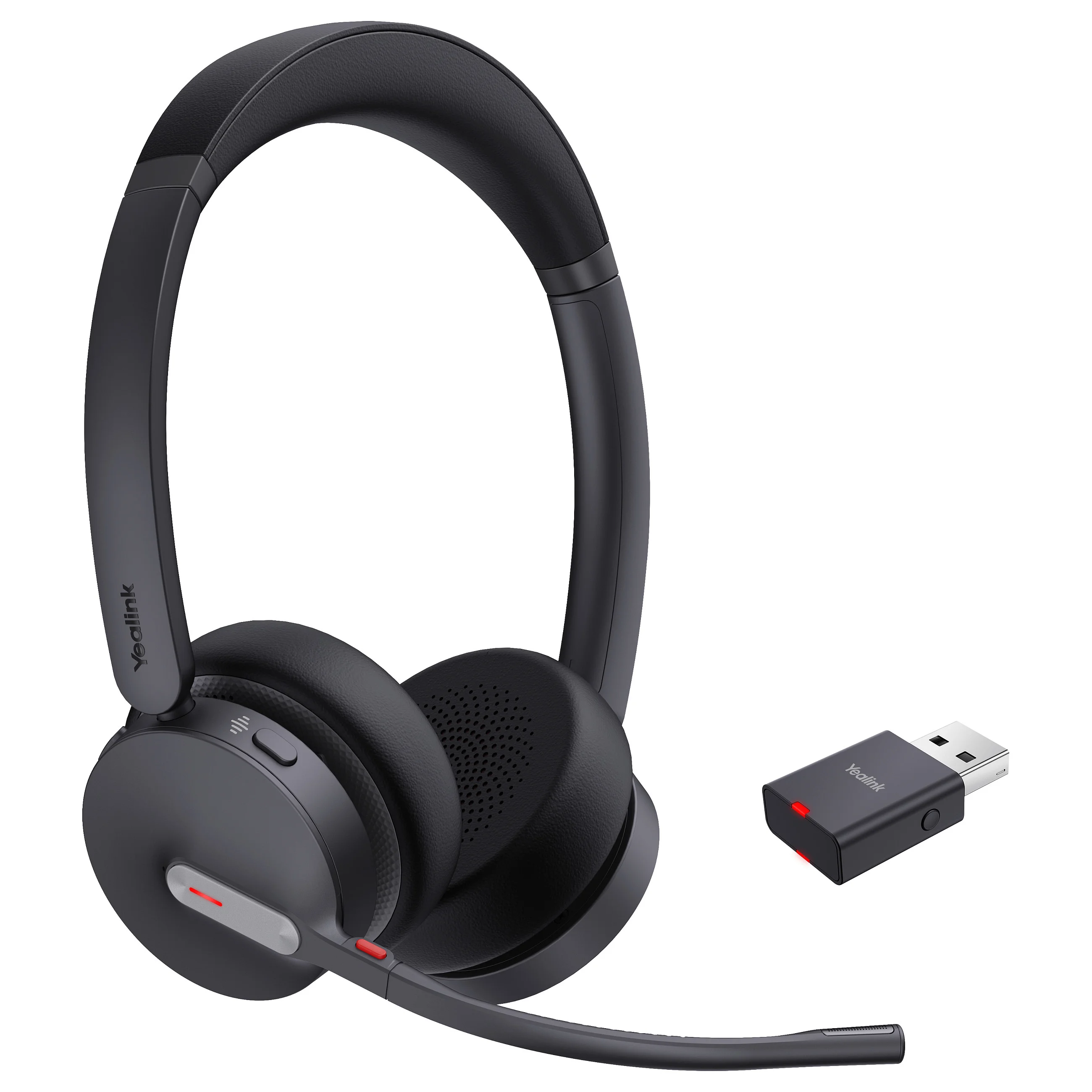 Yealink WH64 Hybrid Dual UC Kopfhoerer Kabellos Kopfband Buero Callcenter Mikro USB Bluetooth Schwarz Over-Ear