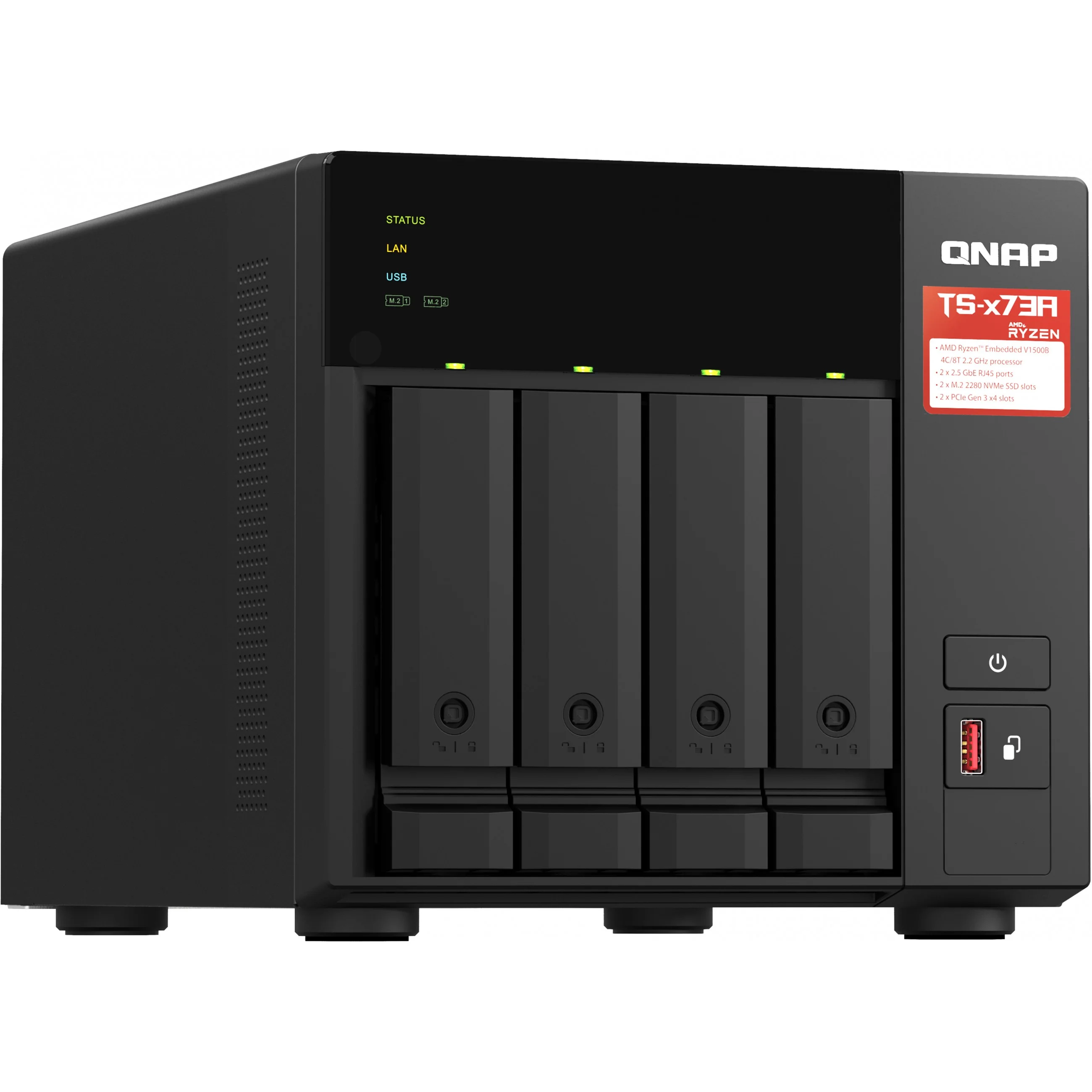 QNAP TS 473A   QSW 1105 5T Bundle Pack NAS Tower Ryzen Embedded V1500B 8 GB DDR4 0 TB QNAP Turbo System Schwarz Netzwerk