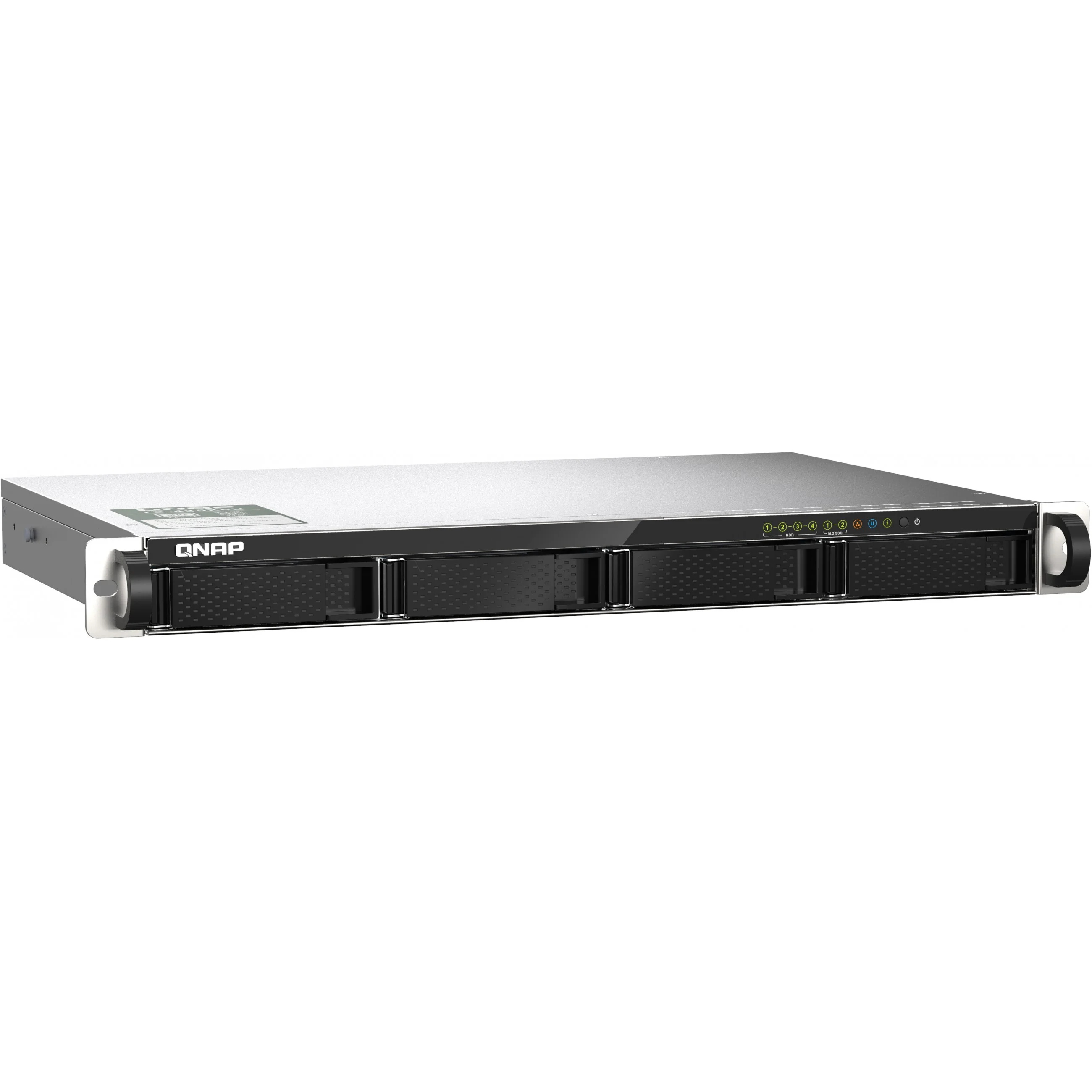 QNAP TS 435XEU NAS Rack  1U  Marvell CN9131 4 GB DDR4 0 TB QNAP QTS Schwarz  Grau Netzwerk