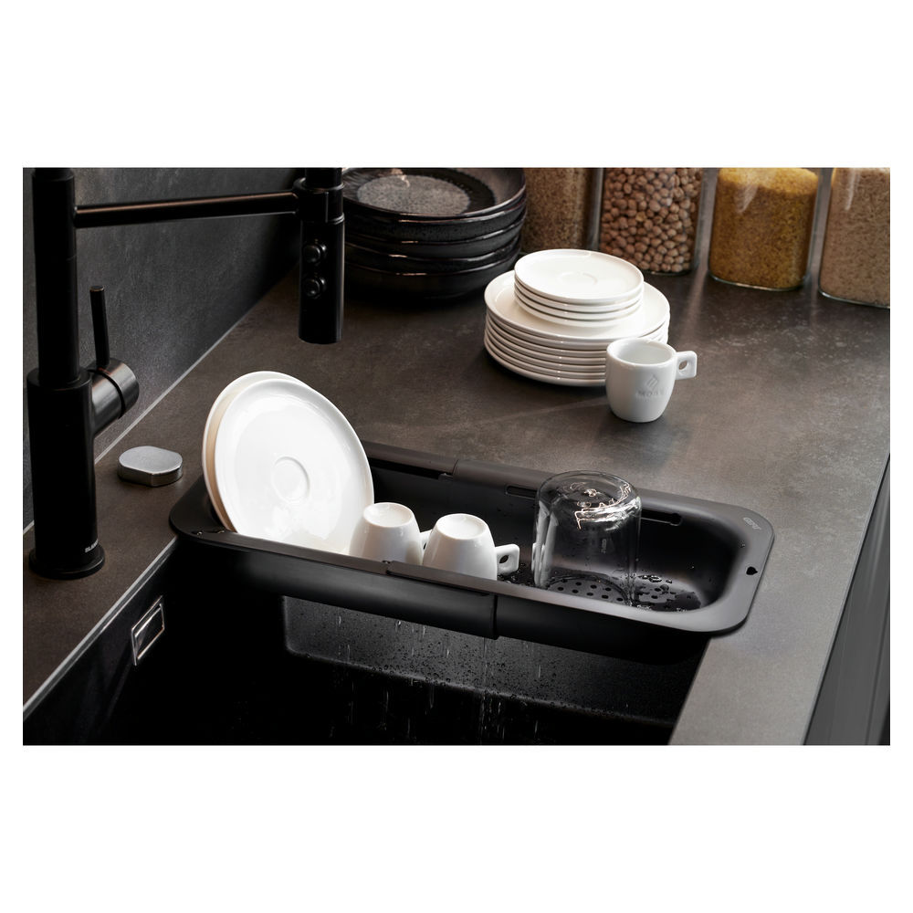 Gefu Spuelbeckensieb Drenare  schwarz Kueche