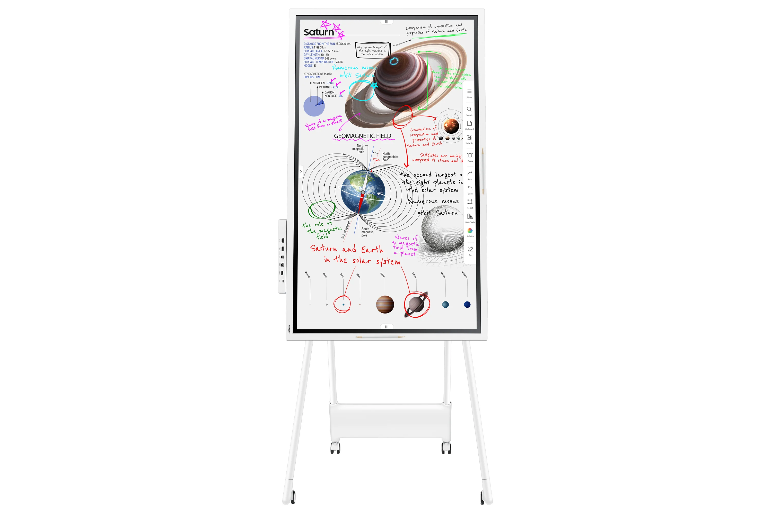 Samsung 165cm 65    3840x2160   flip pro wm65b 16 9 lcd hdmi displayport usb c speaker 4k uhd multitouch white gray Monitore