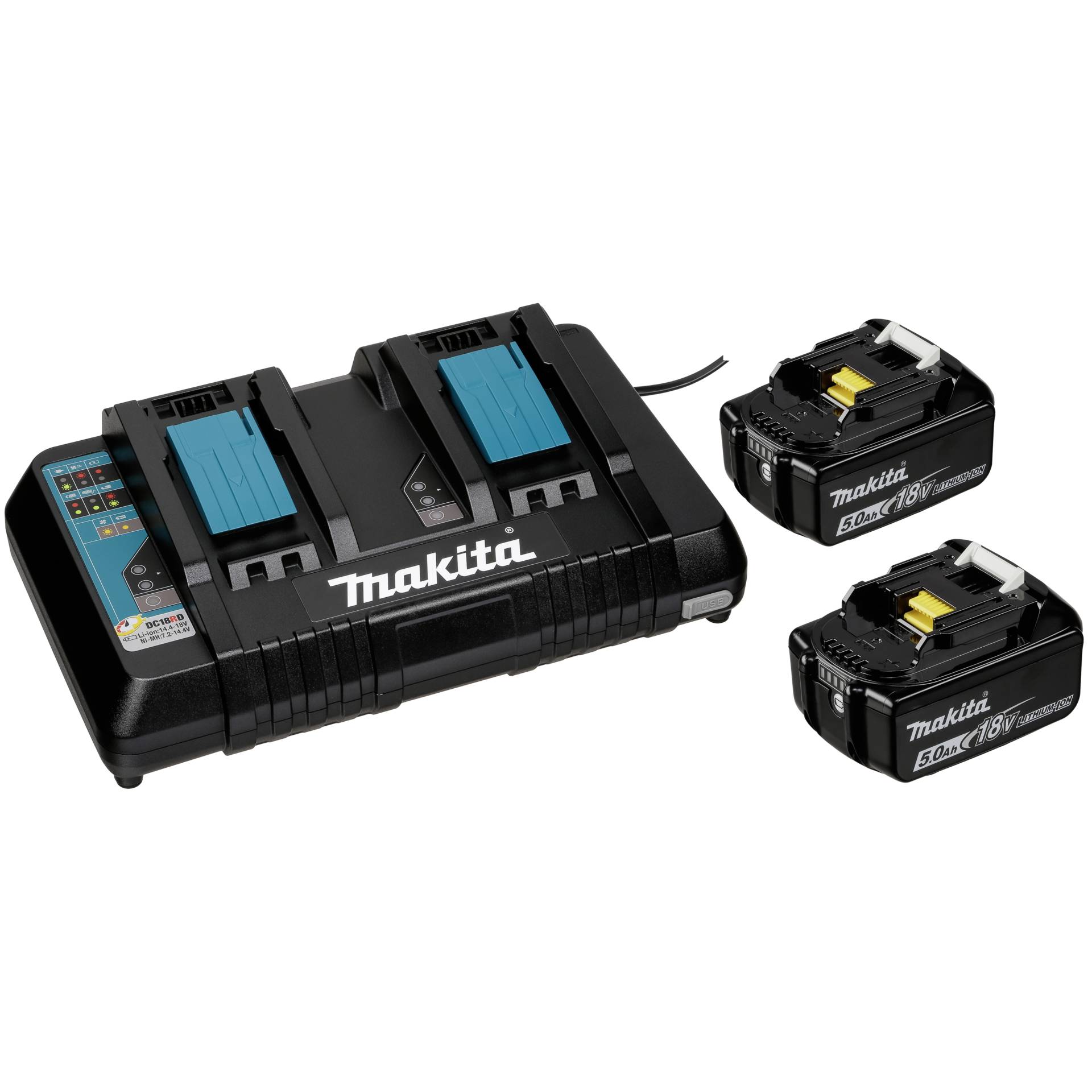 Makita Energy Kit 197629 2 2x BL1850B   DC18RD Werkzeug-Akkus