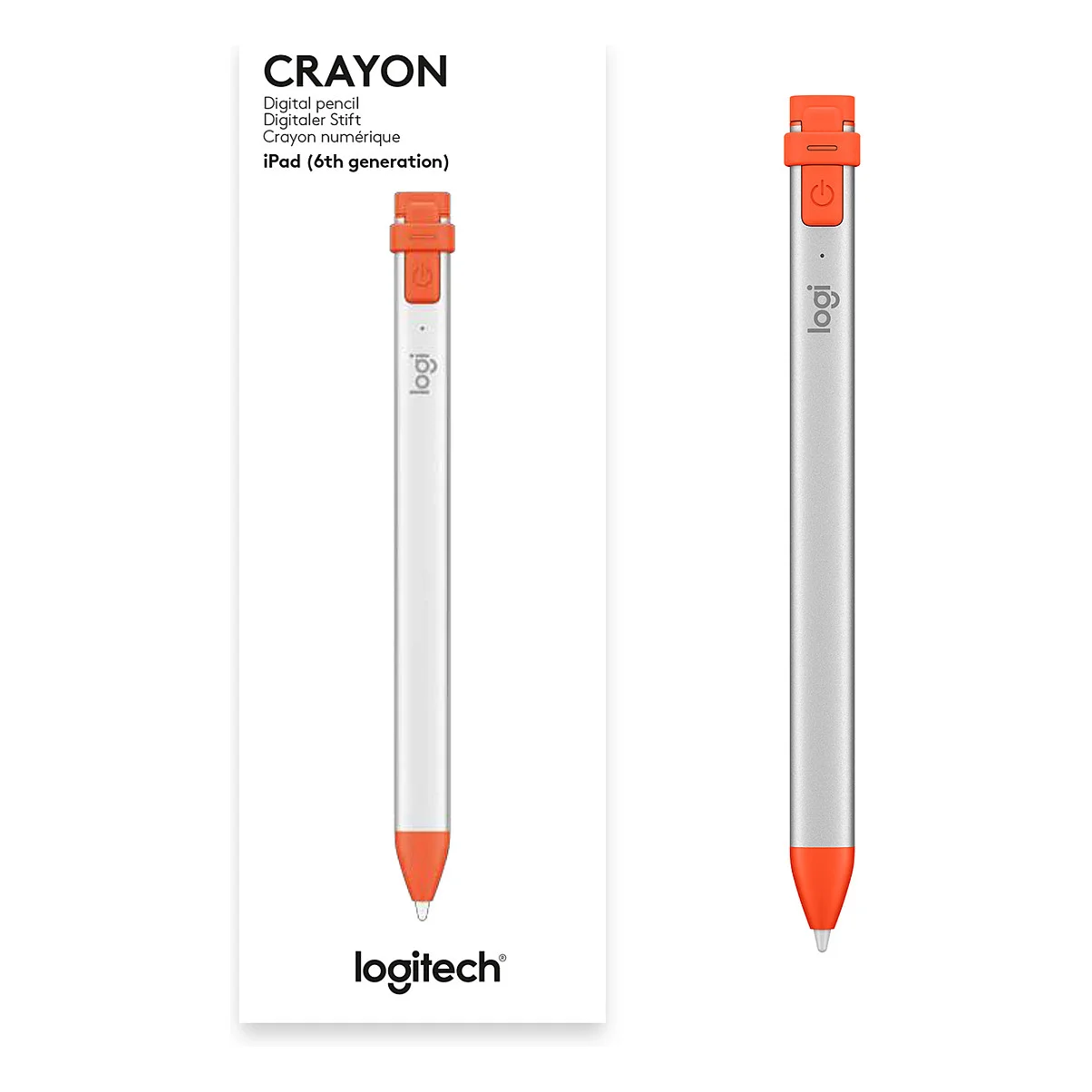 Logitech Digital pen Crayon Orange Silver Notebooks & E-Book Reader