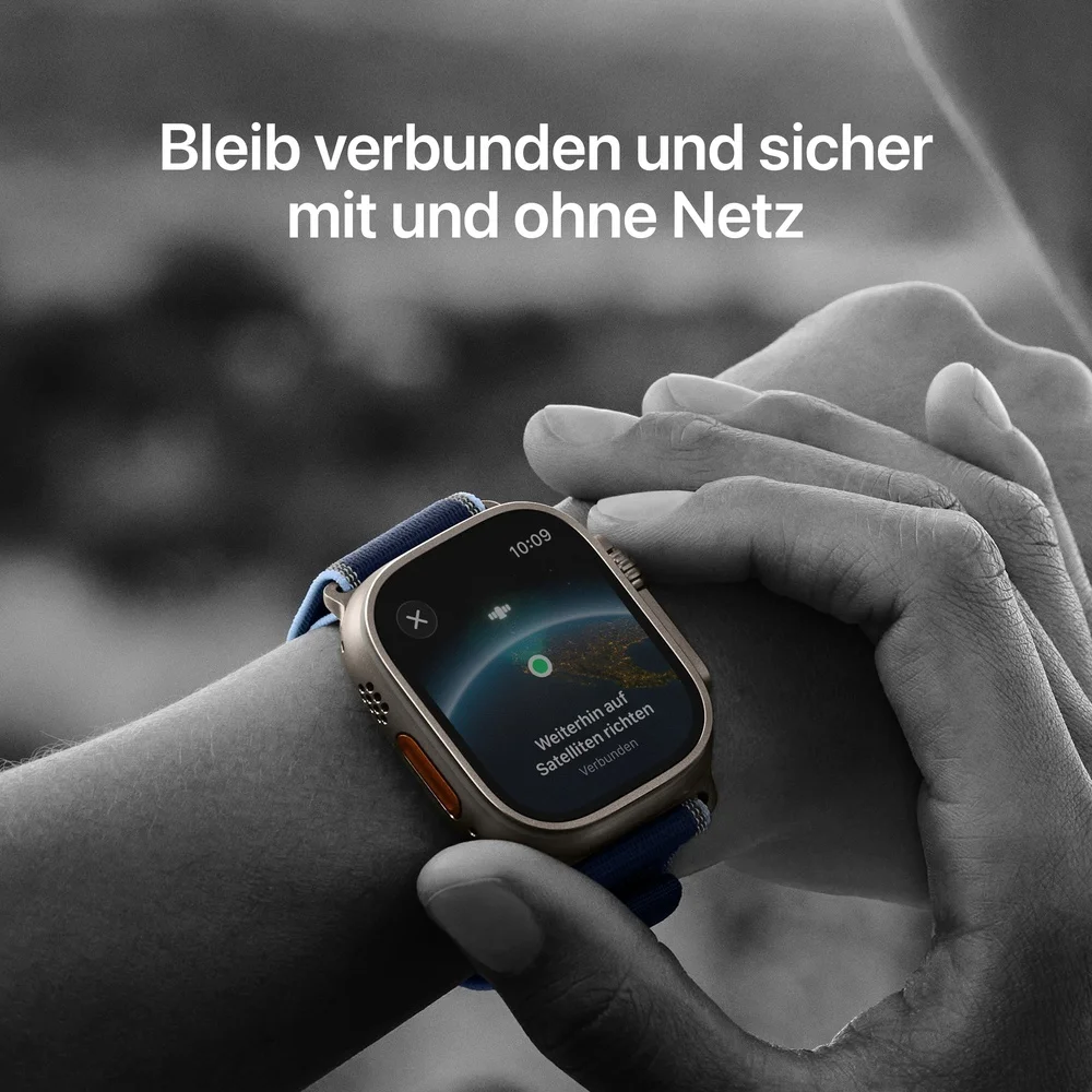 Apple Watch Ultra 3 Titanium Cellular 49mm Schwarz  Milanaise Titan schwarz  Large Smartwatches & Fitnesstracker