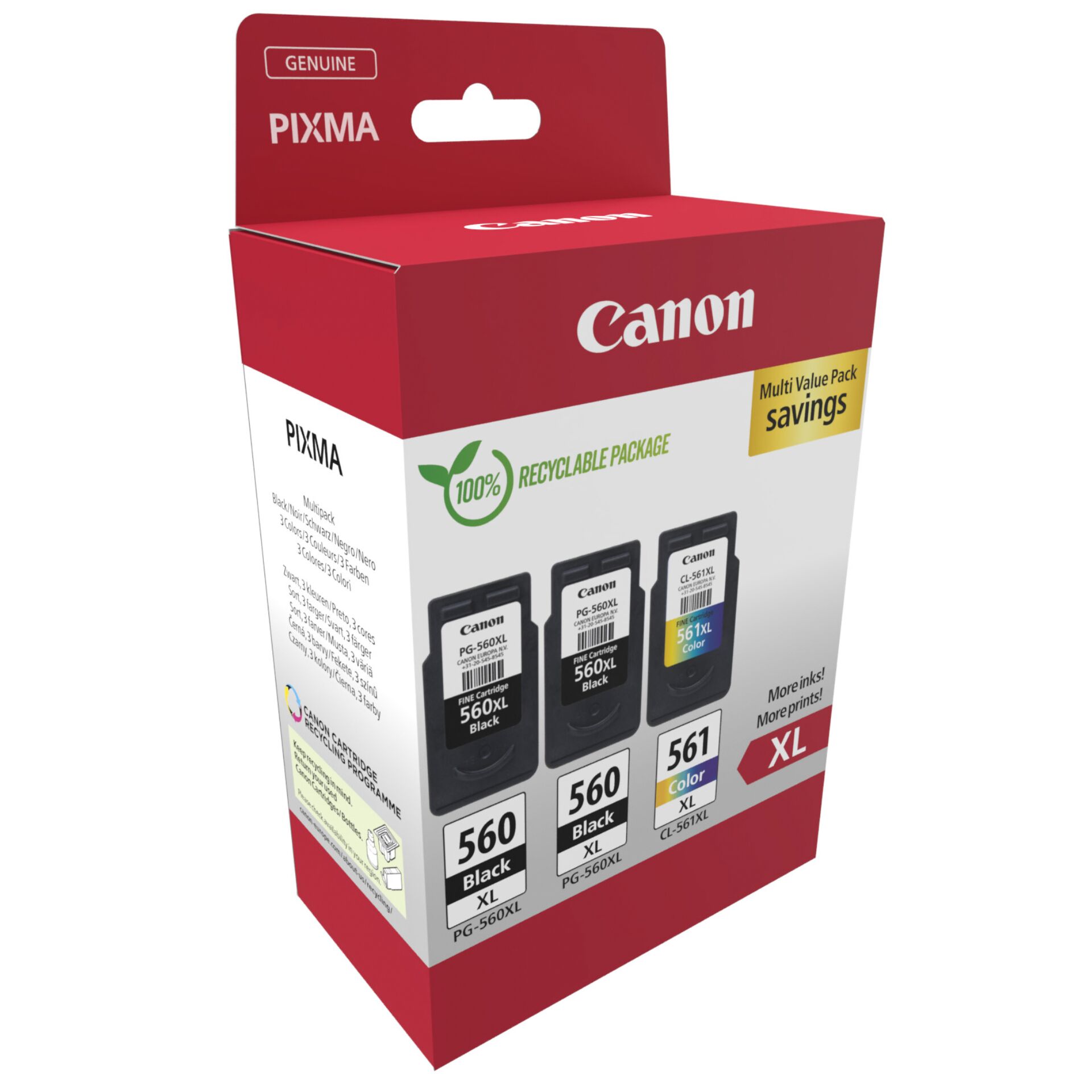 Canon PG 560XL x2 CL 561XL Triple Pack Drucker & Scanner