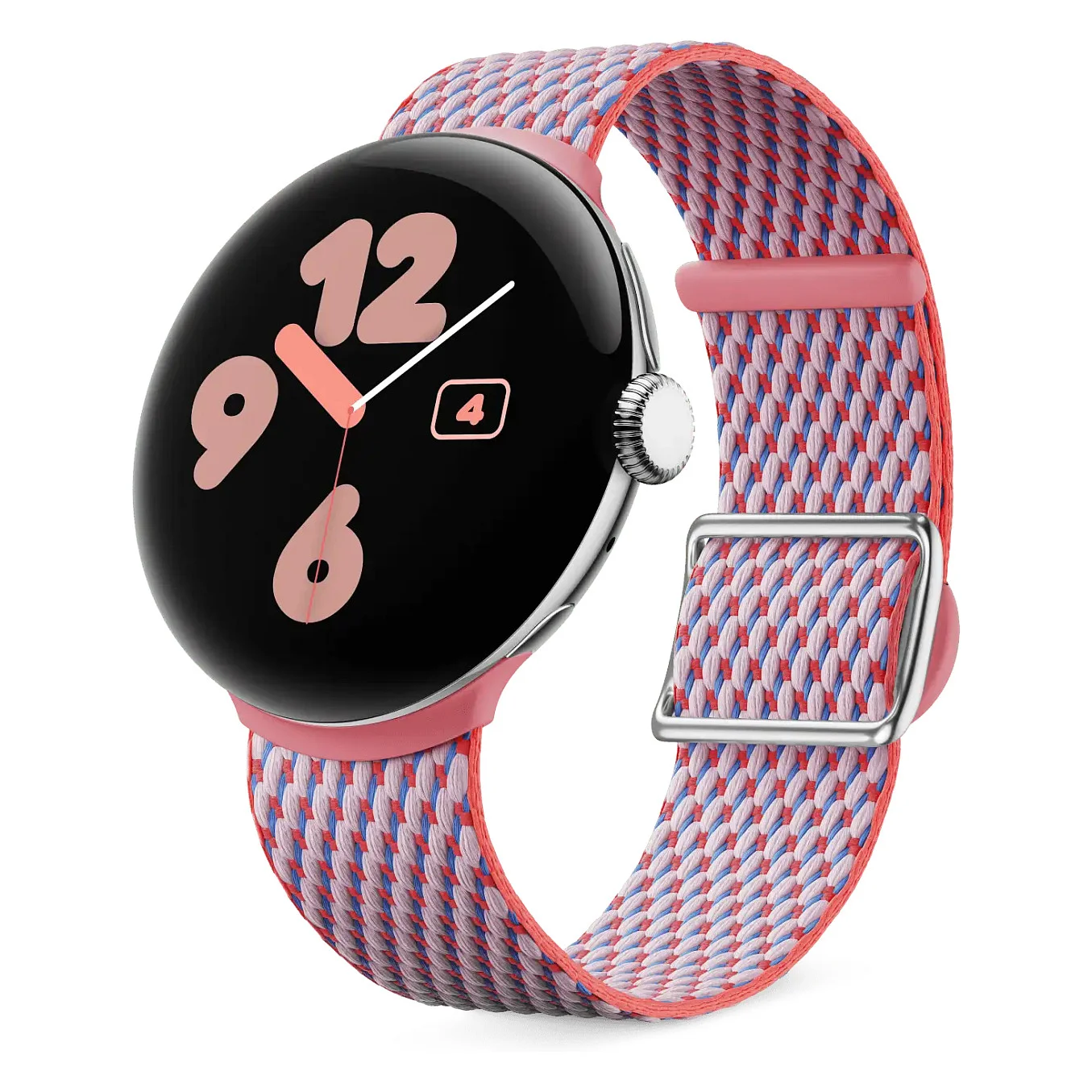 Google Pixel Watch 3  45mm   Woven Band  Peony Smartwatches & Fitnesstracker