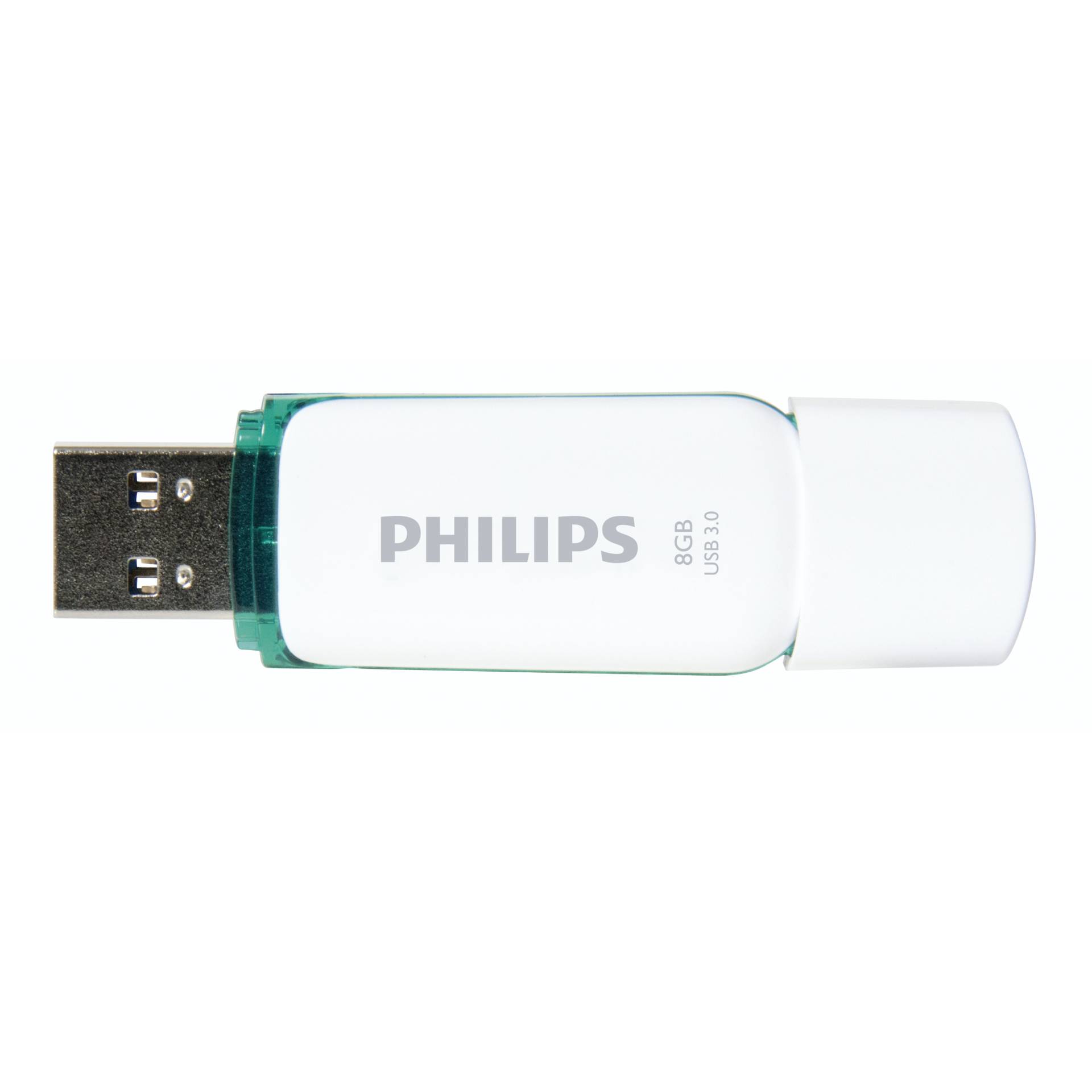 Philips FM08FD75B USB Stick 8 GB USB Typ A 3 2 Gen 1  3 1 Gen 1  Tuerkis  Weiss Speichermedien