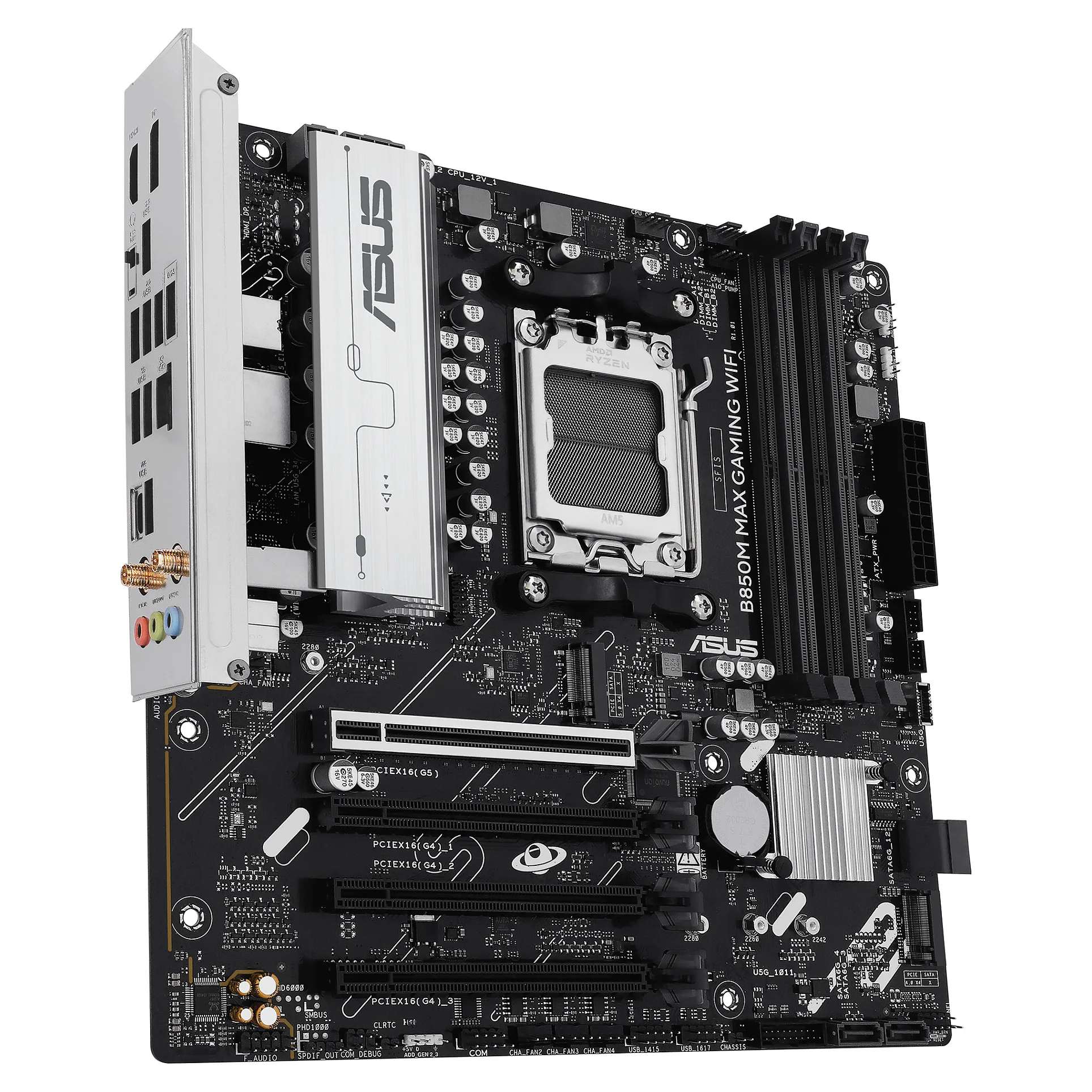 ASUS B850M MAX GAMING WIFI AMD B850 Sockel AM5 micro ATX PC-Komponenten