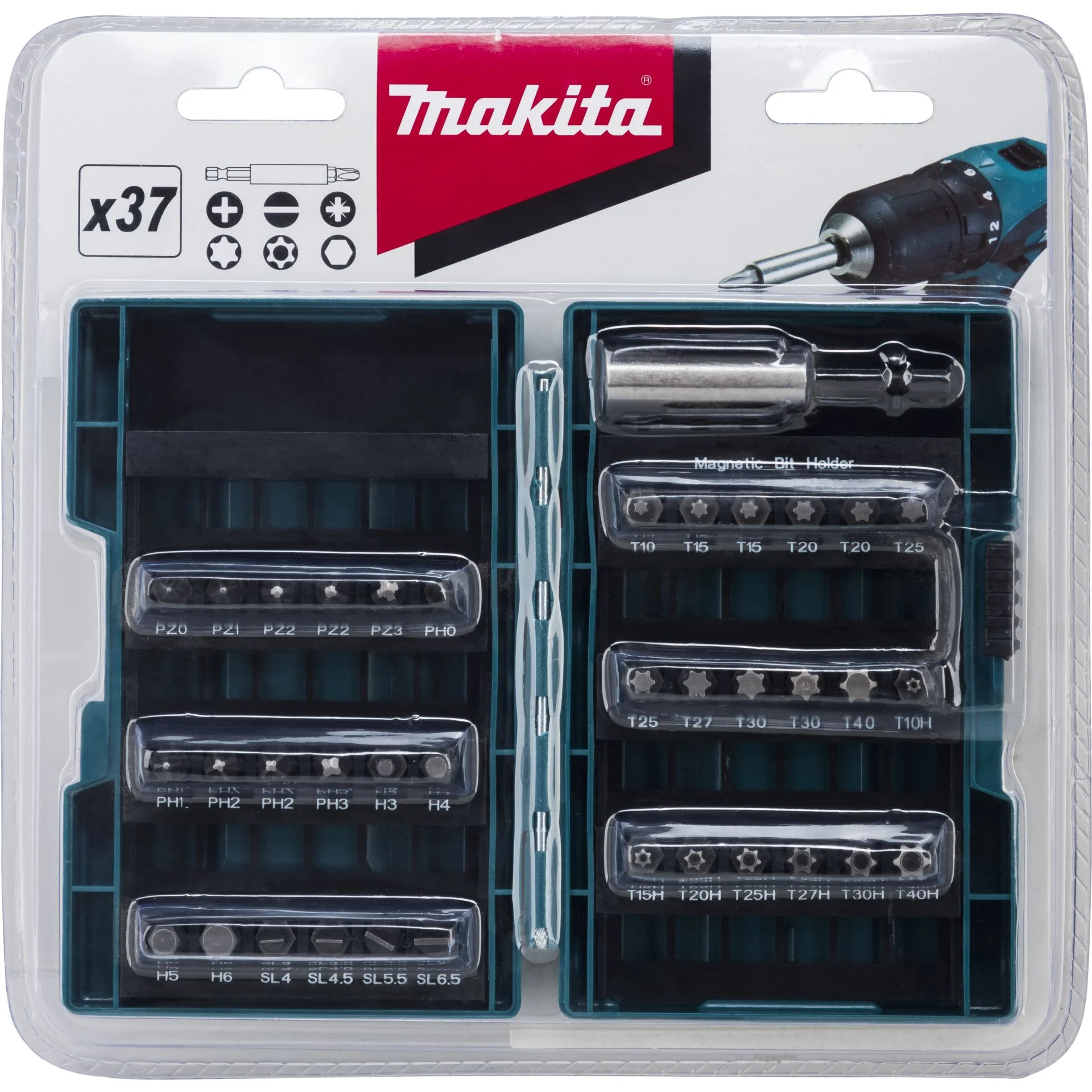Makita B 28606 Bit Set 37tlg Bohrer- & Schrauberzubehoer