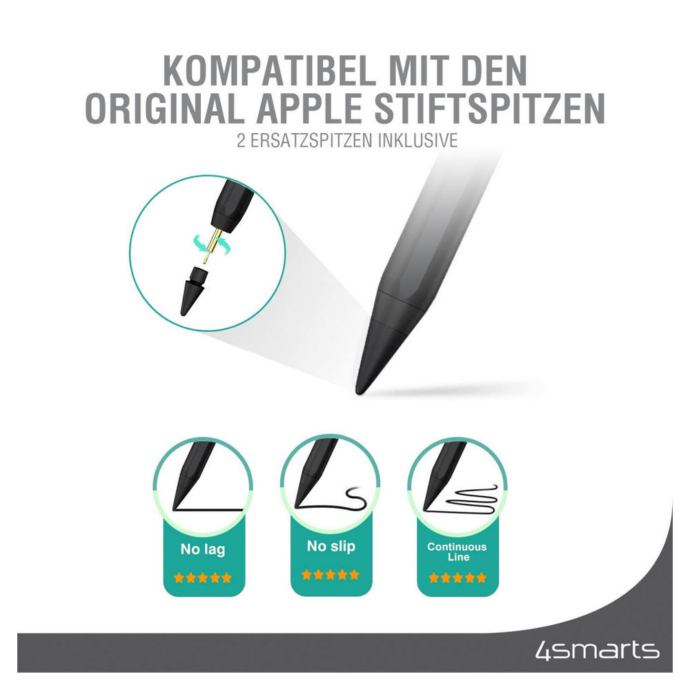 4SMARTS Aktiver Eingabestift Pencil Pro 3  schwarz Notebook & Tablet Zubehoer