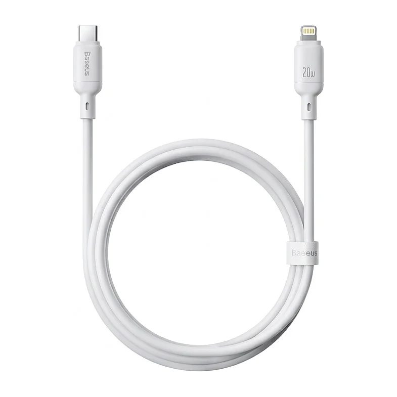 Baseus Silky Series Ladekabel Type C auf iP 20W 2m Moon Weiss Video & Audio