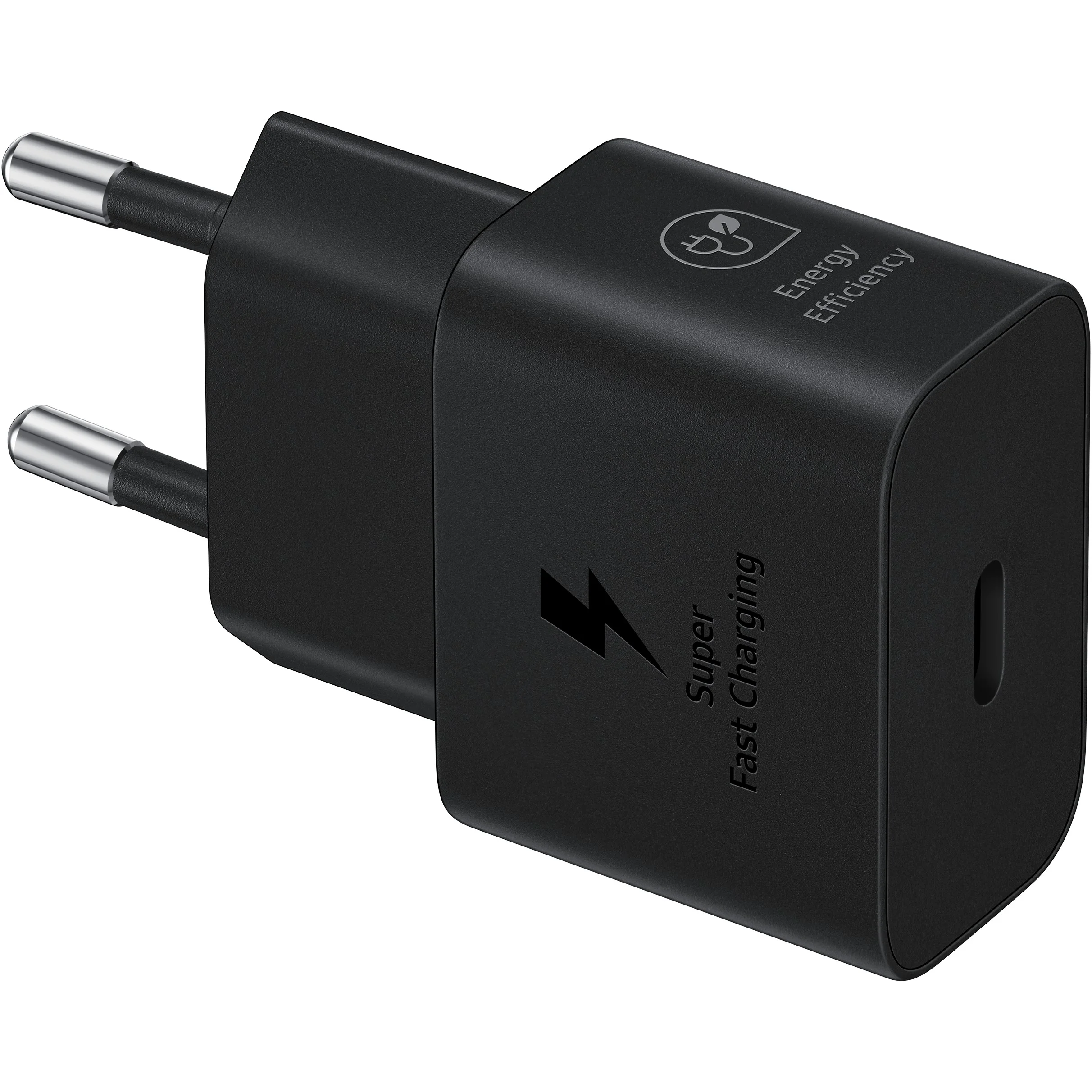 Samsung Schnellladegeraet   ohne Datenkabel   USB C 25W   schwarz Handys & Tablets