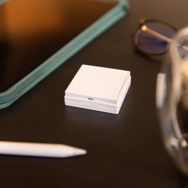 Shelly Plug   Play ZollBlu WallZoll Switch 4 Wandtaster 4 fach 16 Aktionen Weiss Smart Home