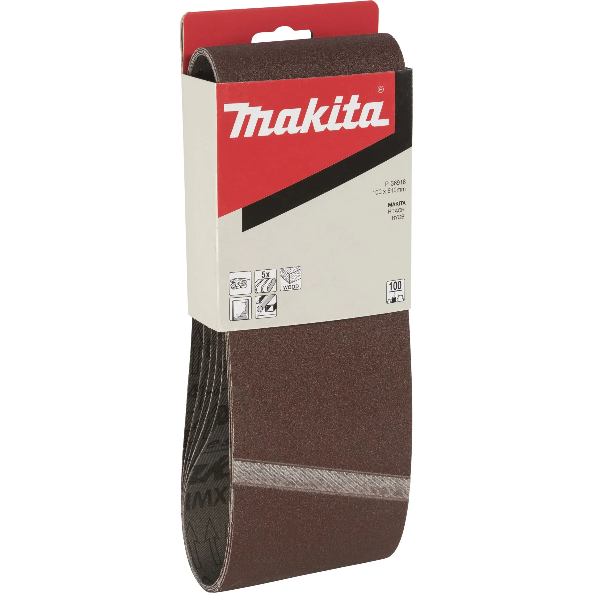Makita P 36918 Schleifband 100x610mm K100 Schleifer Hobel & Fraesen