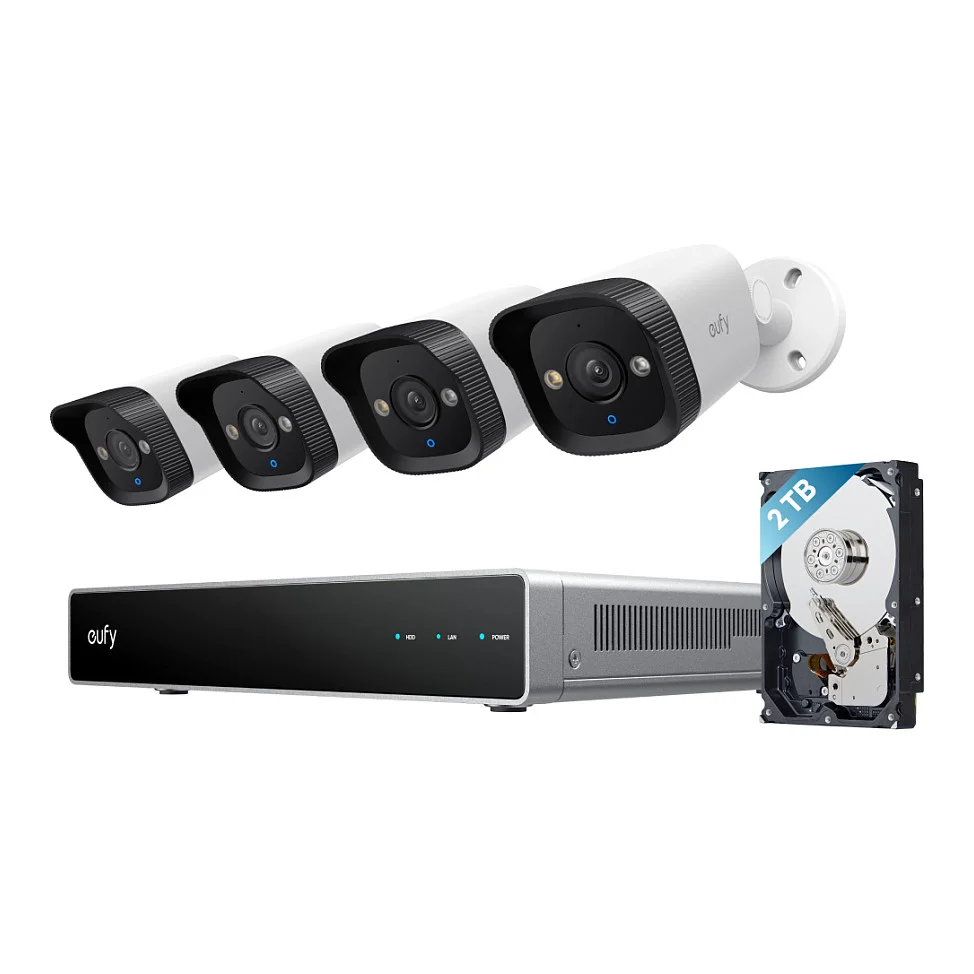 Eufy NVR Security System E40 Schwarz  Grau  Weiss Ueberwachungskameras
