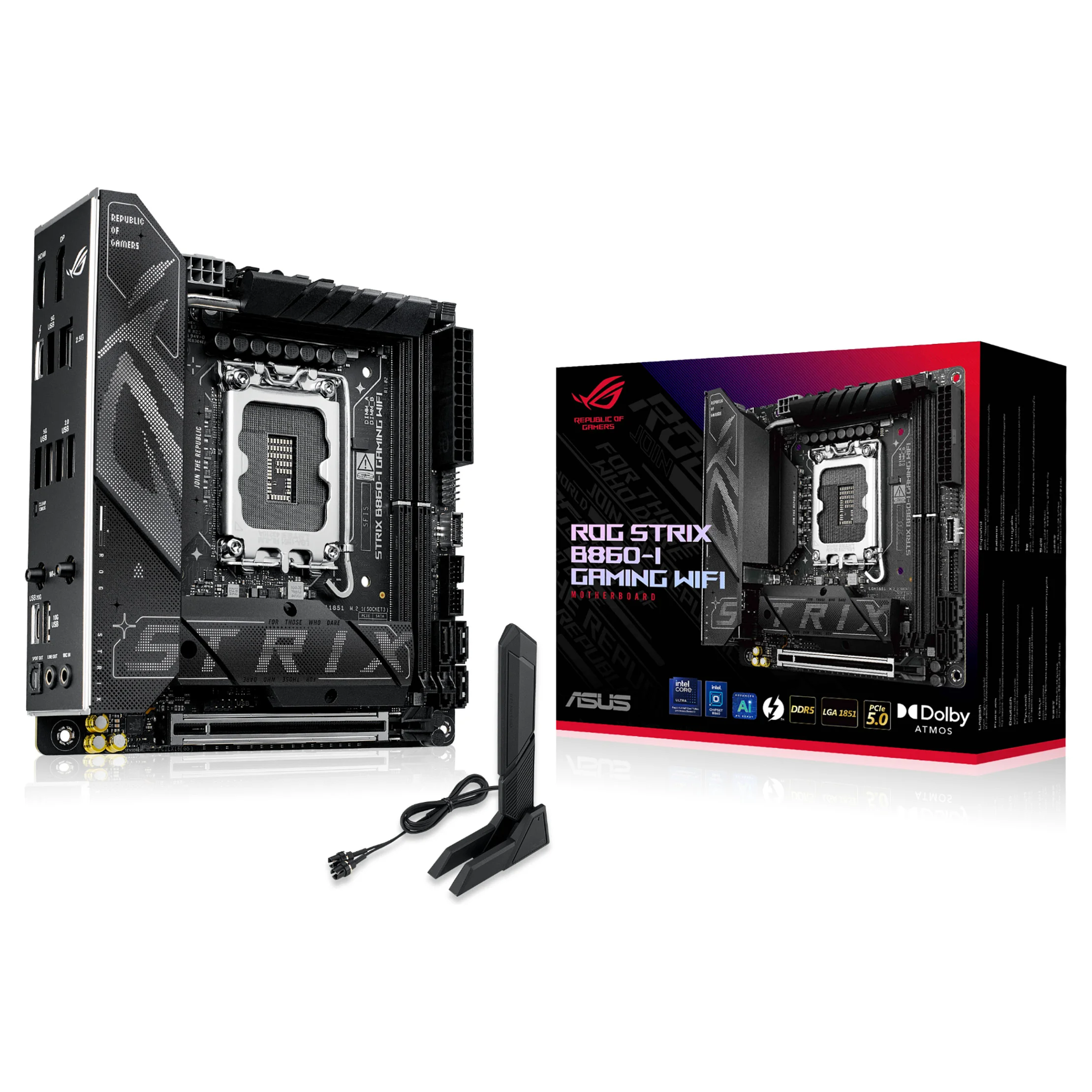 ASUS ROG STRIX B860 I GAMING WIFI Intel B860 LGA 1851  Socket V1  mini ITX PC-Zubehoer