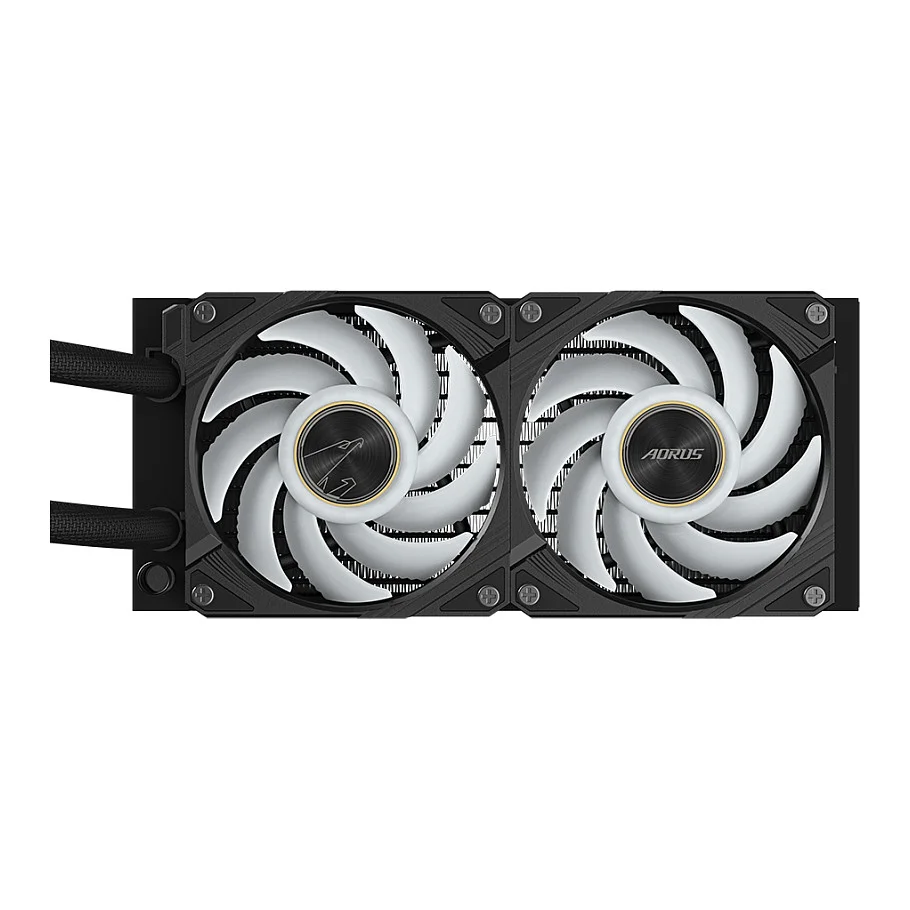 GIGABYTE AORUS WATERFORCE X II 240 AIO Fluessigkeits CPU Kuehler   2x120mm ARGB Luefter  Vollfarb LCD  DAISY CHAIN  kompatibel mit Intel LGA 1851 und AMD AM5 PC-Zubehoer