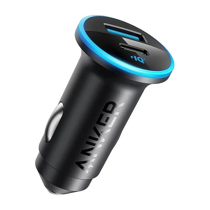 Anker Innovations 323   Auto Netzteil   52 5 Watt   3 A   IQ 3 0  Fast Charge   2 Ausgabeanschlussstellen  USB  24 pin USB C  Notebook & Tablet Zubehoer