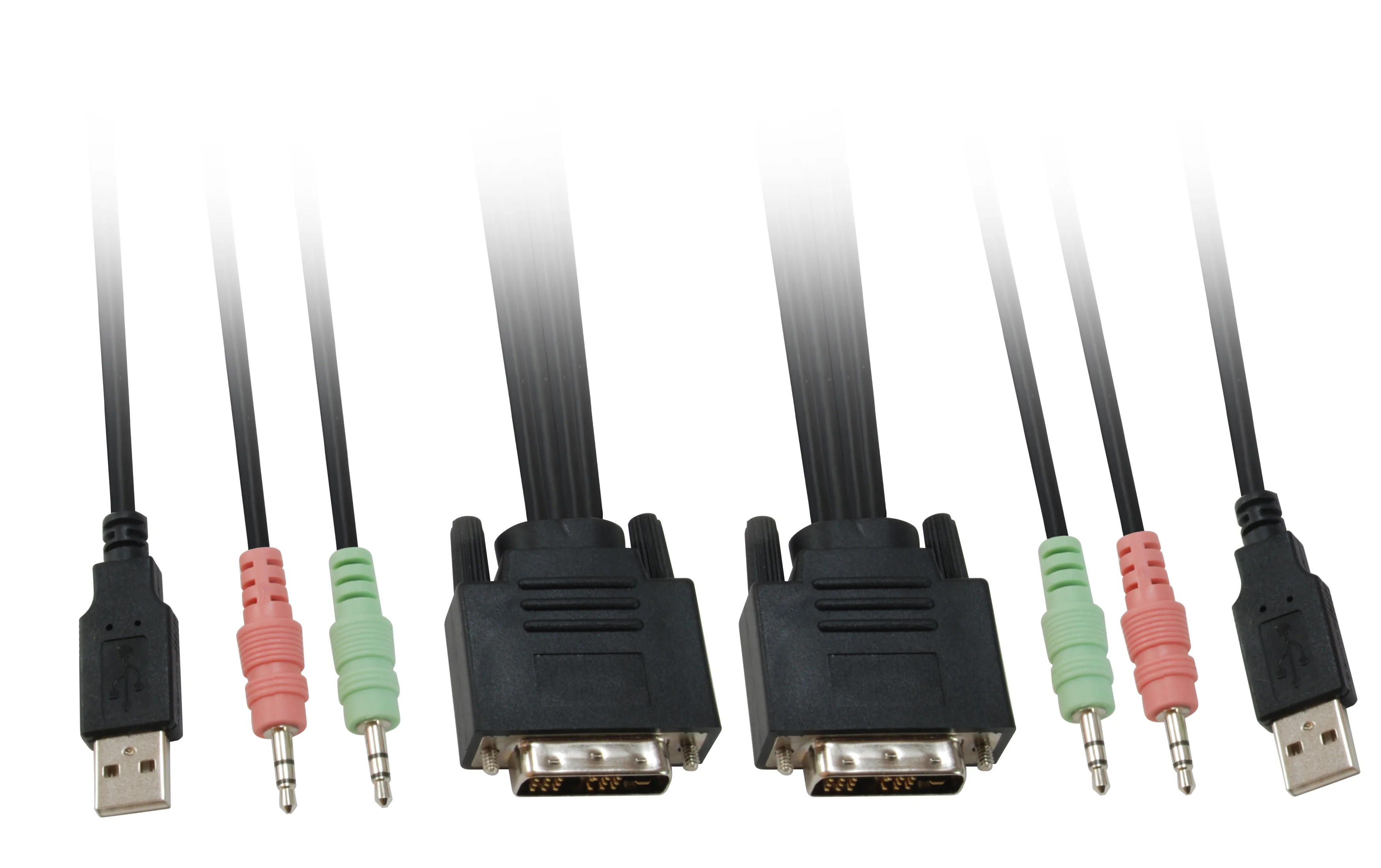 Level One KVM Switch 2x DVI USB KVM 0260 V2 mit Audio PC-Zubehoer
