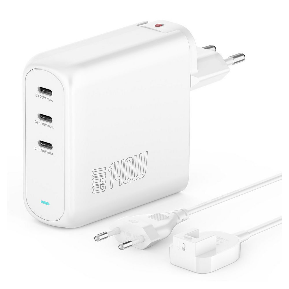4SMARTS Netzladegeraet 3 USB C GaN Flex Pro  140 W  weiss Akkus Powerbanks & Kabel