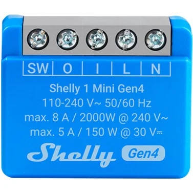 Shelly Relais Zoll1 Mini Gen4Zoll WLAN BT max  8A 1 Kanal WLAN Matter Zigbee Bluetooth Unterputz Smart Home Zubehoer