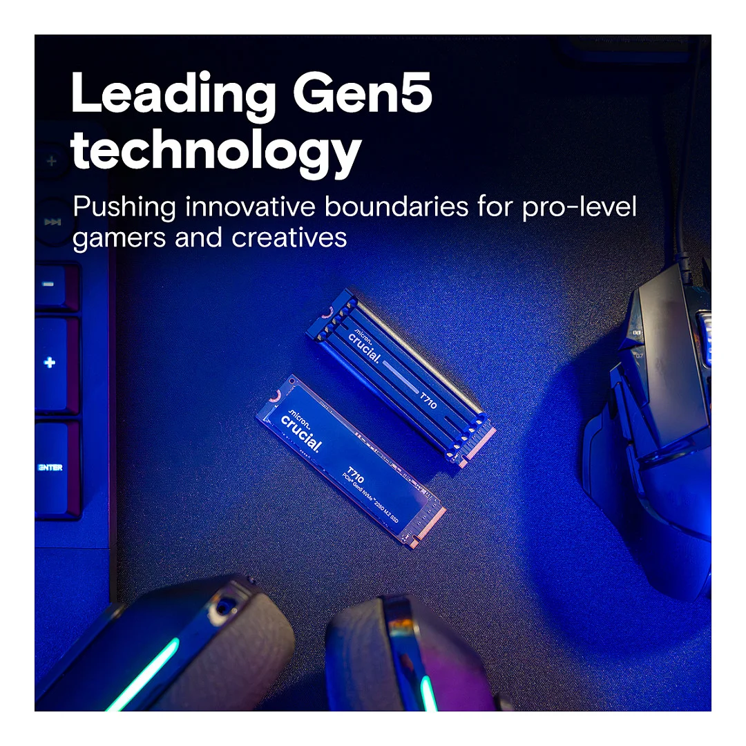 Crucial T710 2TB PCIe Gen5 NVMe M 2 2280 SSD Speichermedien
