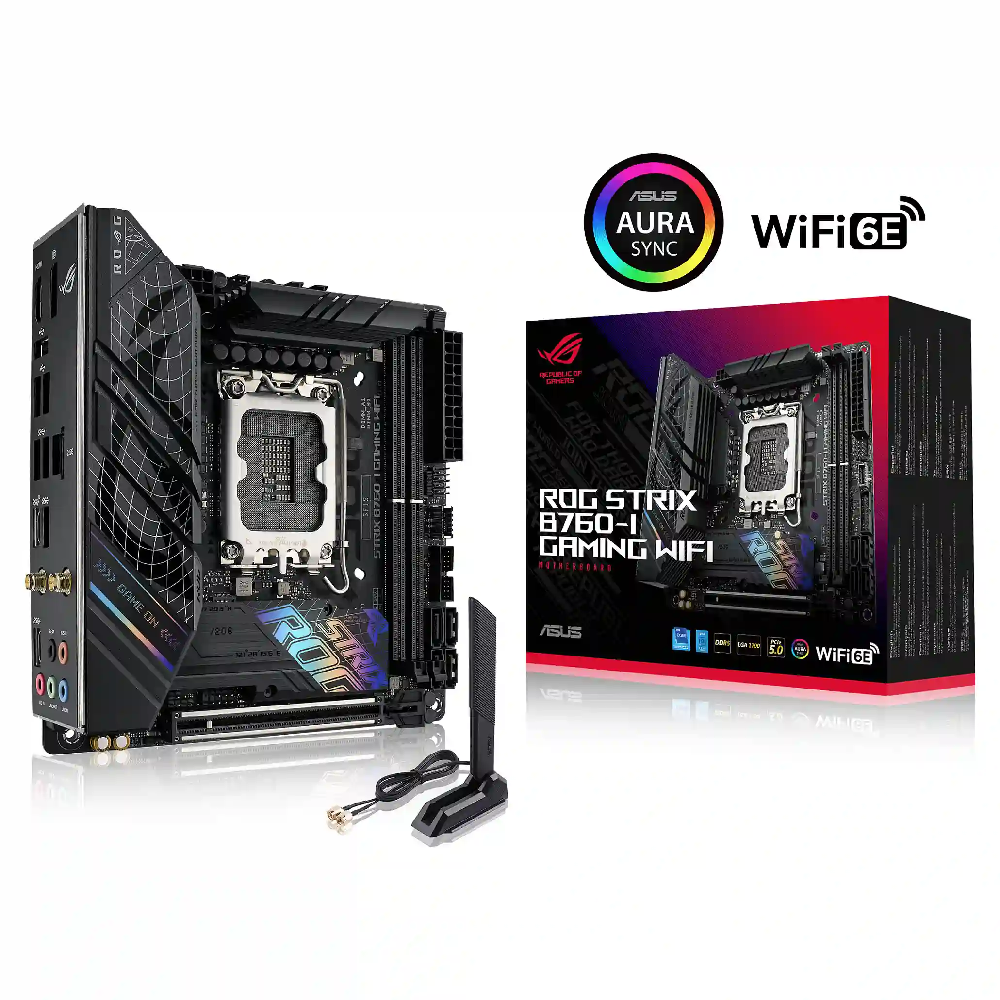 ASUS 1700 MB ROG STRIX B760 I GAMING WIFI DDR5 ITX PC-Zubehoer