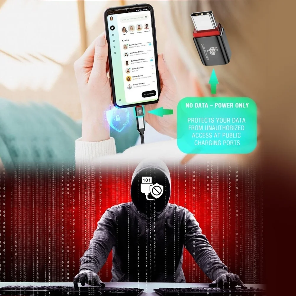 4SMARTS USB C auf USB A USB C Datenblocker Adapter Akkus Powerbanks & Kabel