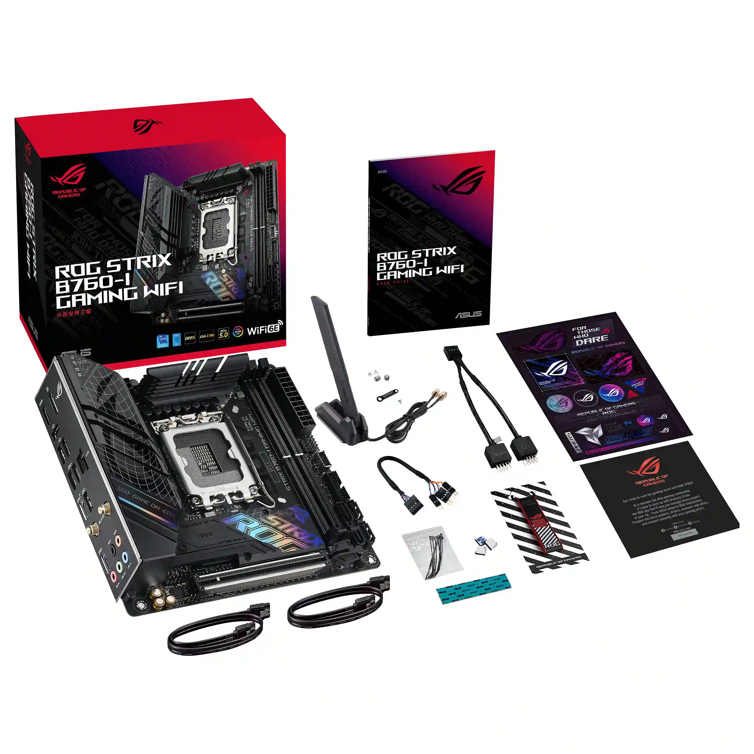 ASUS 1700 MB ROG STRIX B760 I GAMING WIFI DDR5 ITX PC-Zubehoer