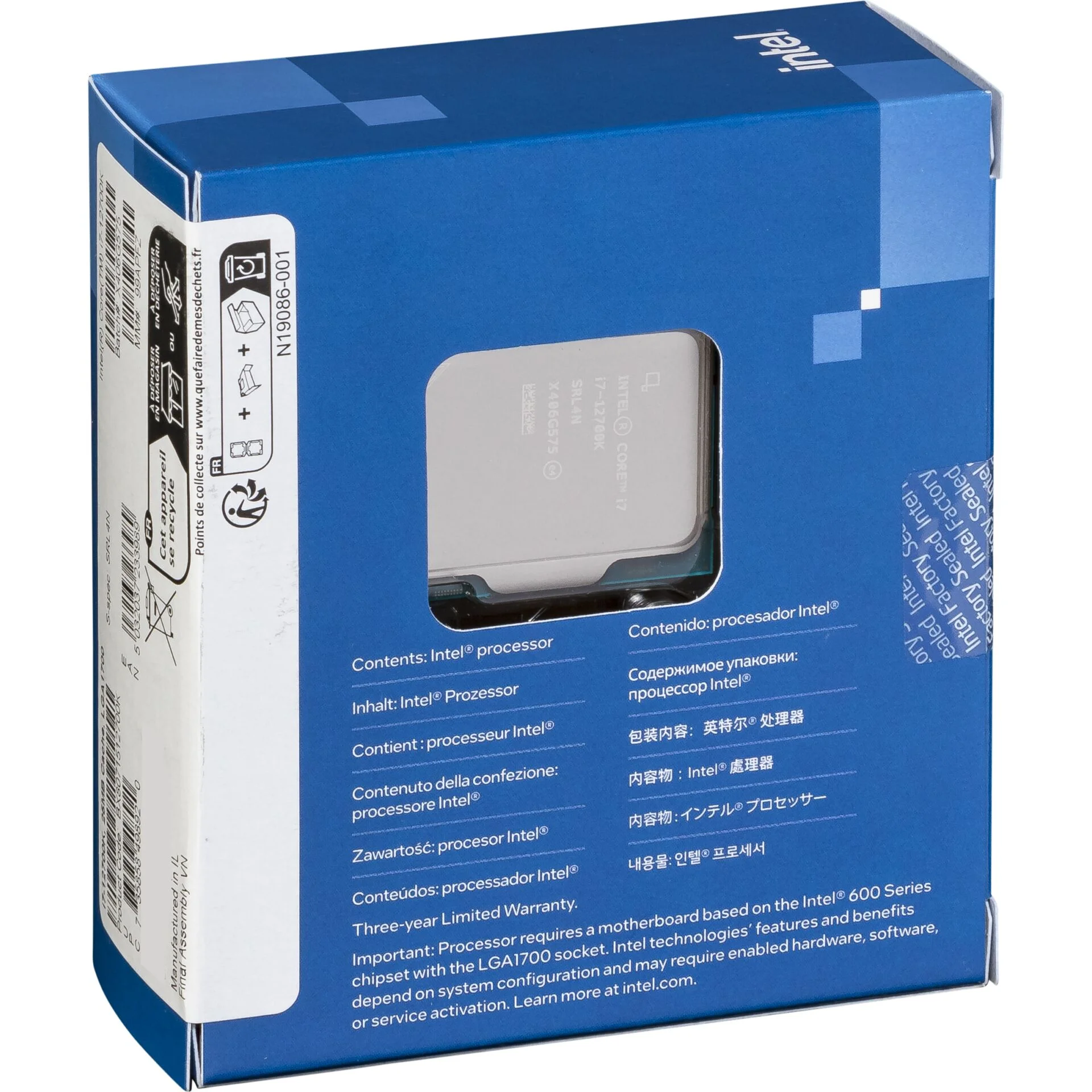 Intel S1700 CORE i7 12700K BOX 12x3 6 125W WOF GEN12 PC-Zubehoer