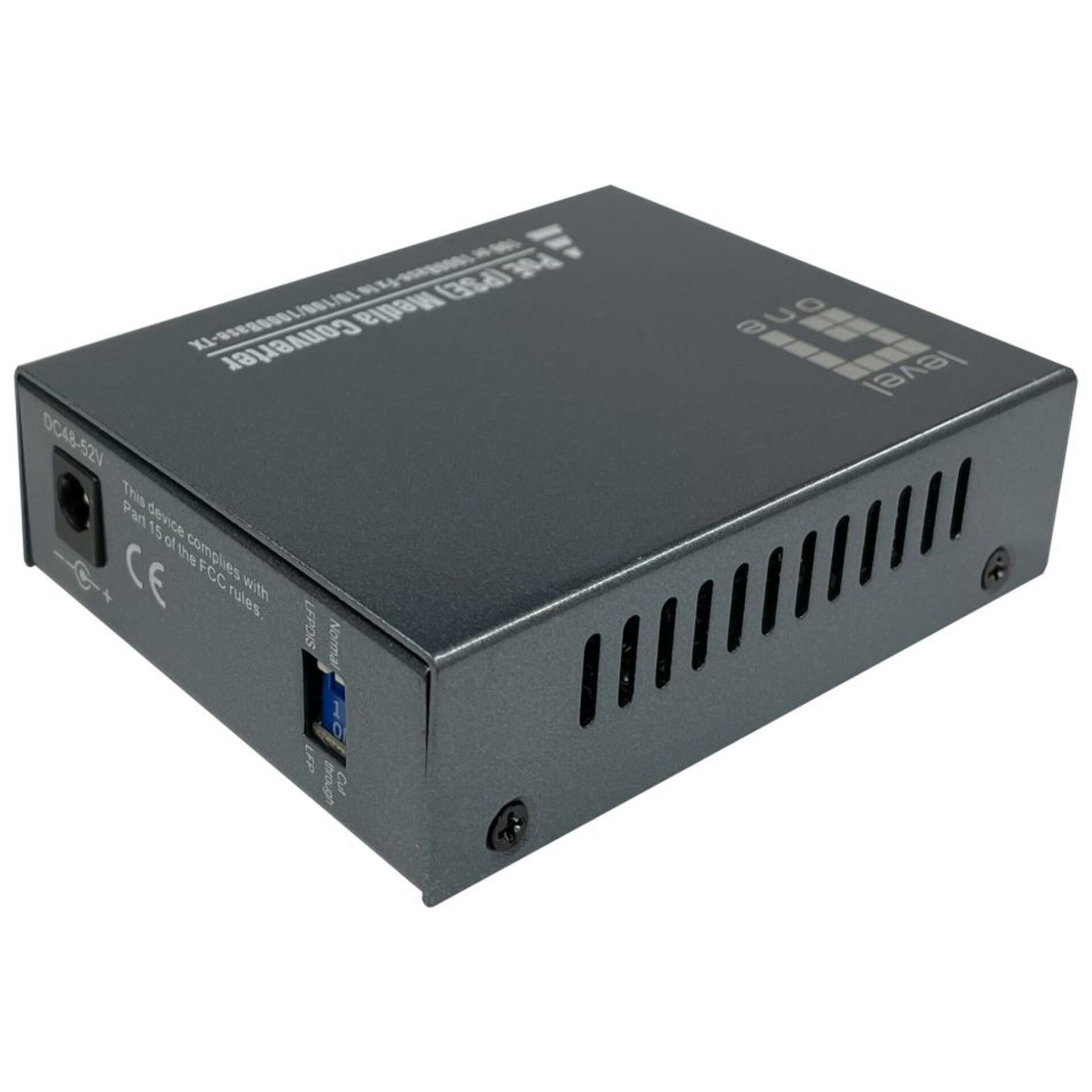 LevelOne Gigabit RJ45 zu SC Mediakonverter  PoE PSE  Single Mode Glasfaser  20km Medienkonverter