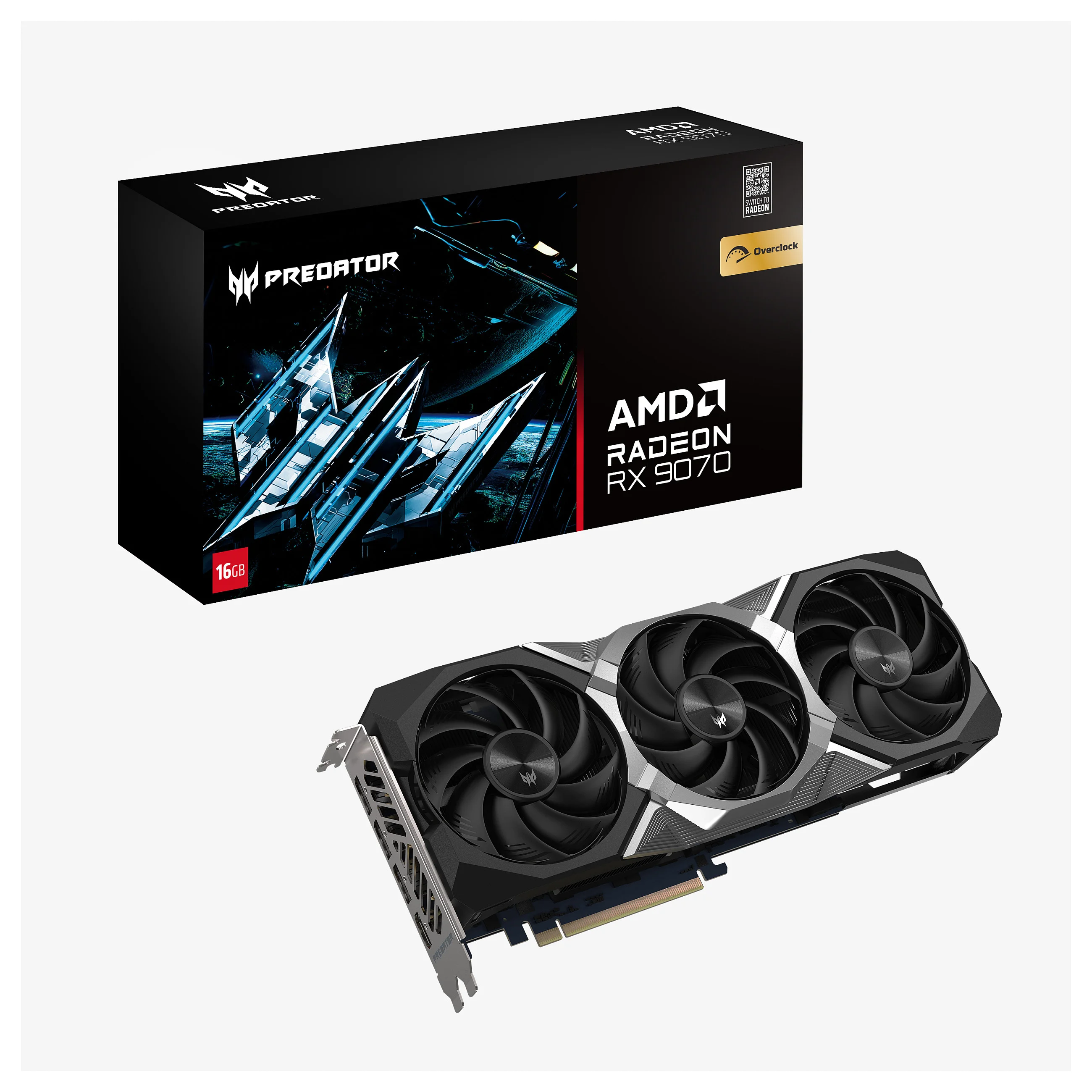 Acer Predator BiFrost Radeon RX 9070 OC 16GB AMD GDDR6 PC-Komponenten